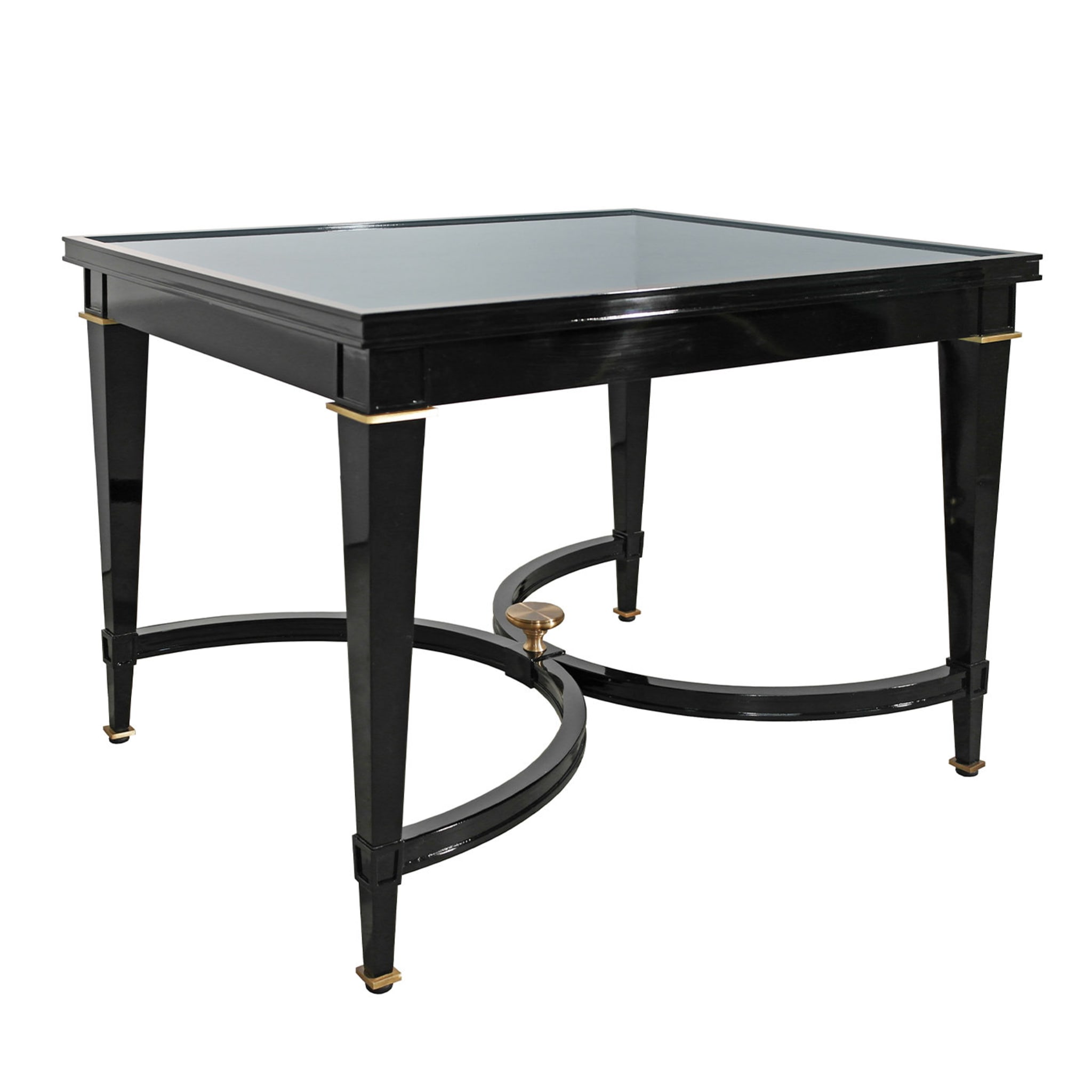 Black Gloss Rectangular Side Table - Main view