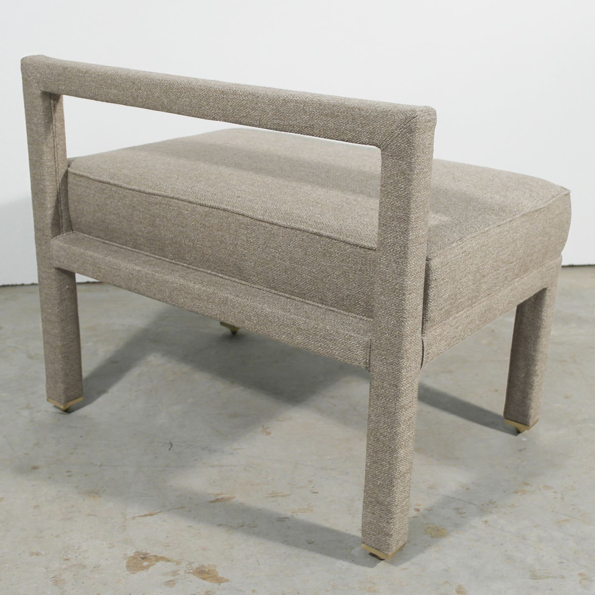 Beige Upholstered Vanity Chair - Alternative view 1