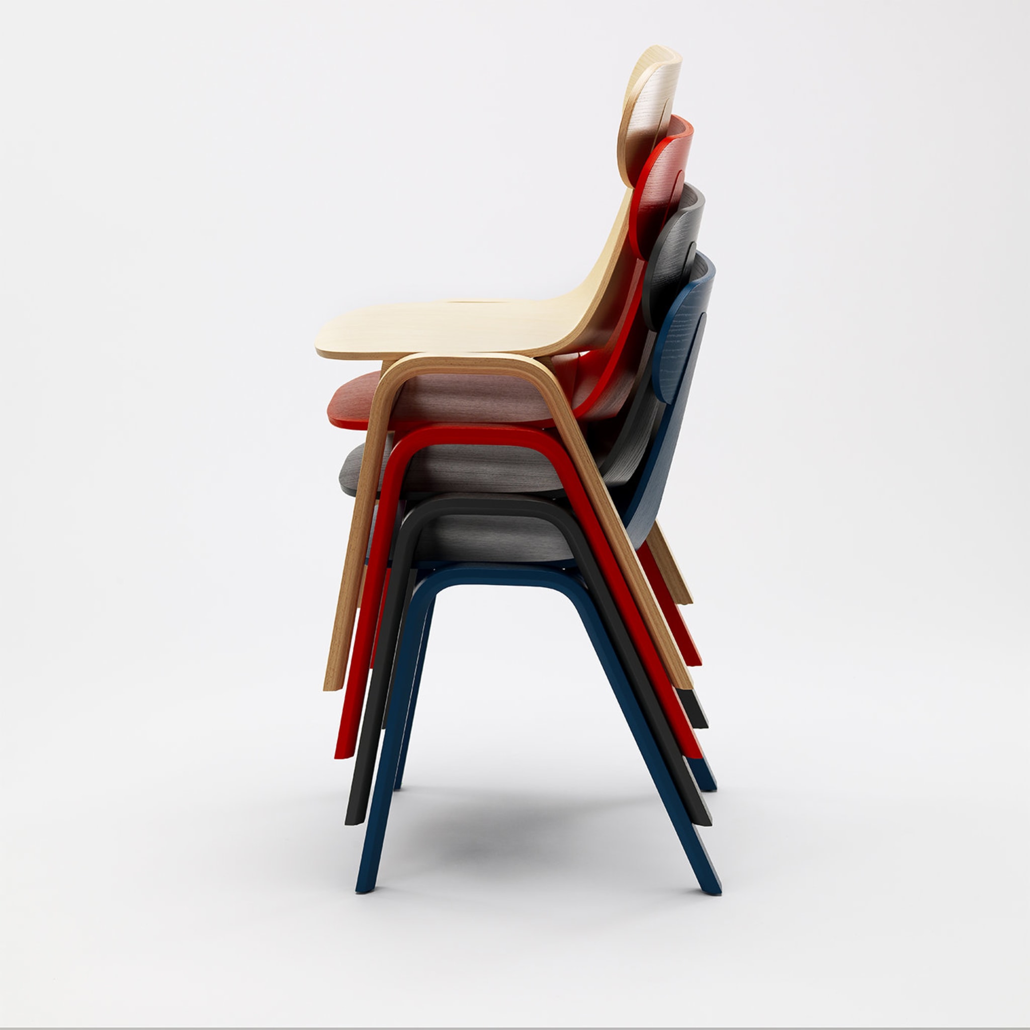 Ensemble de 2 chaises en bois Rapa par Mentsen - Vue alternative 2