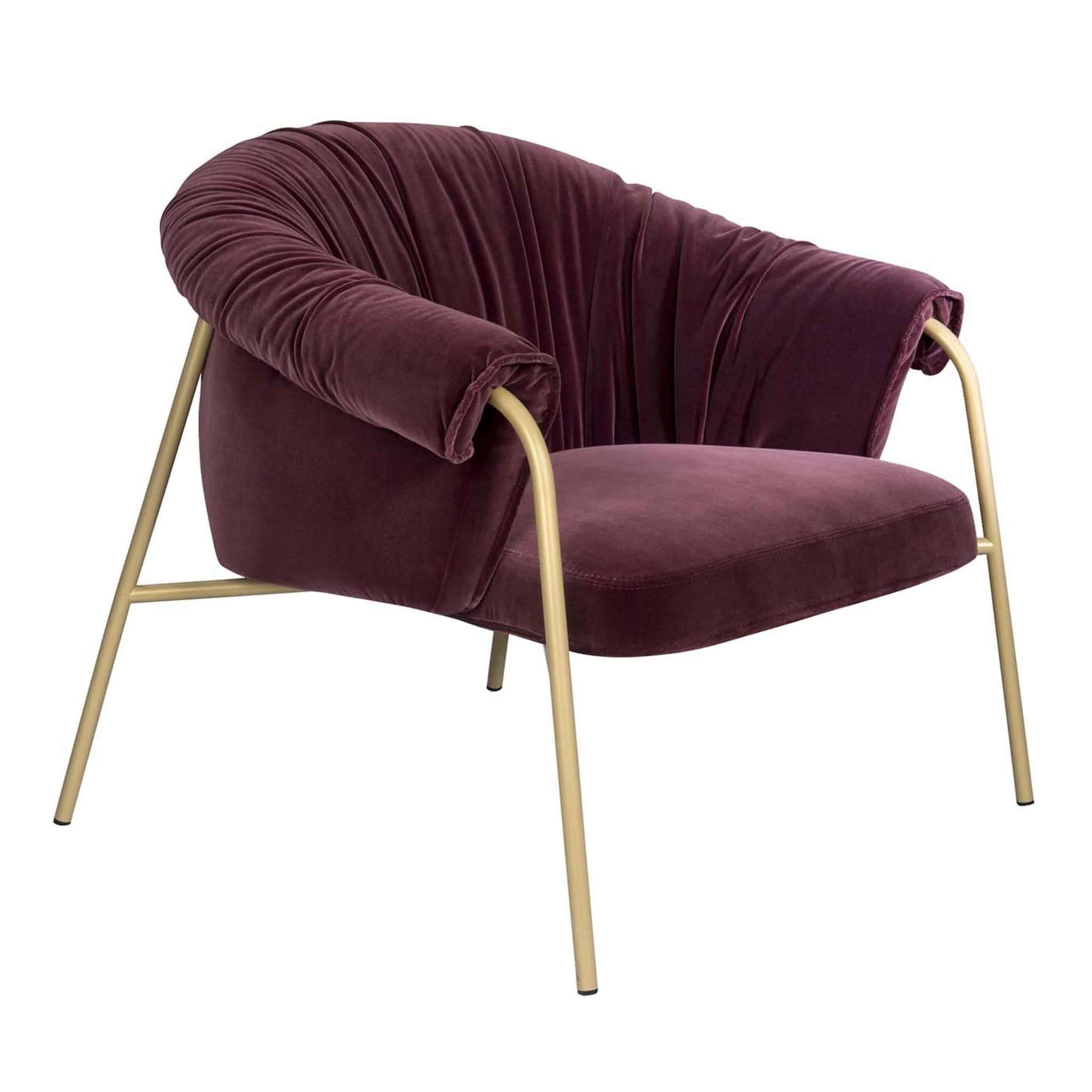 Scala Burgundy Lounge Chair by Marco Piva - Main view