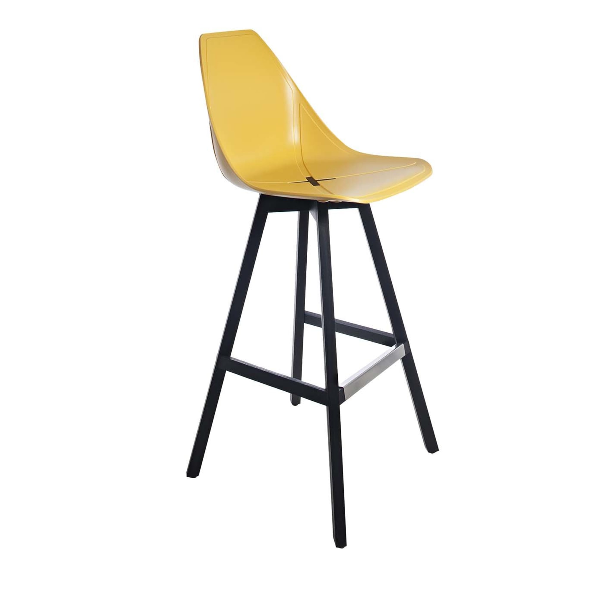 Set of 2 X Yellow Stools by Mario Mazzer - Main view