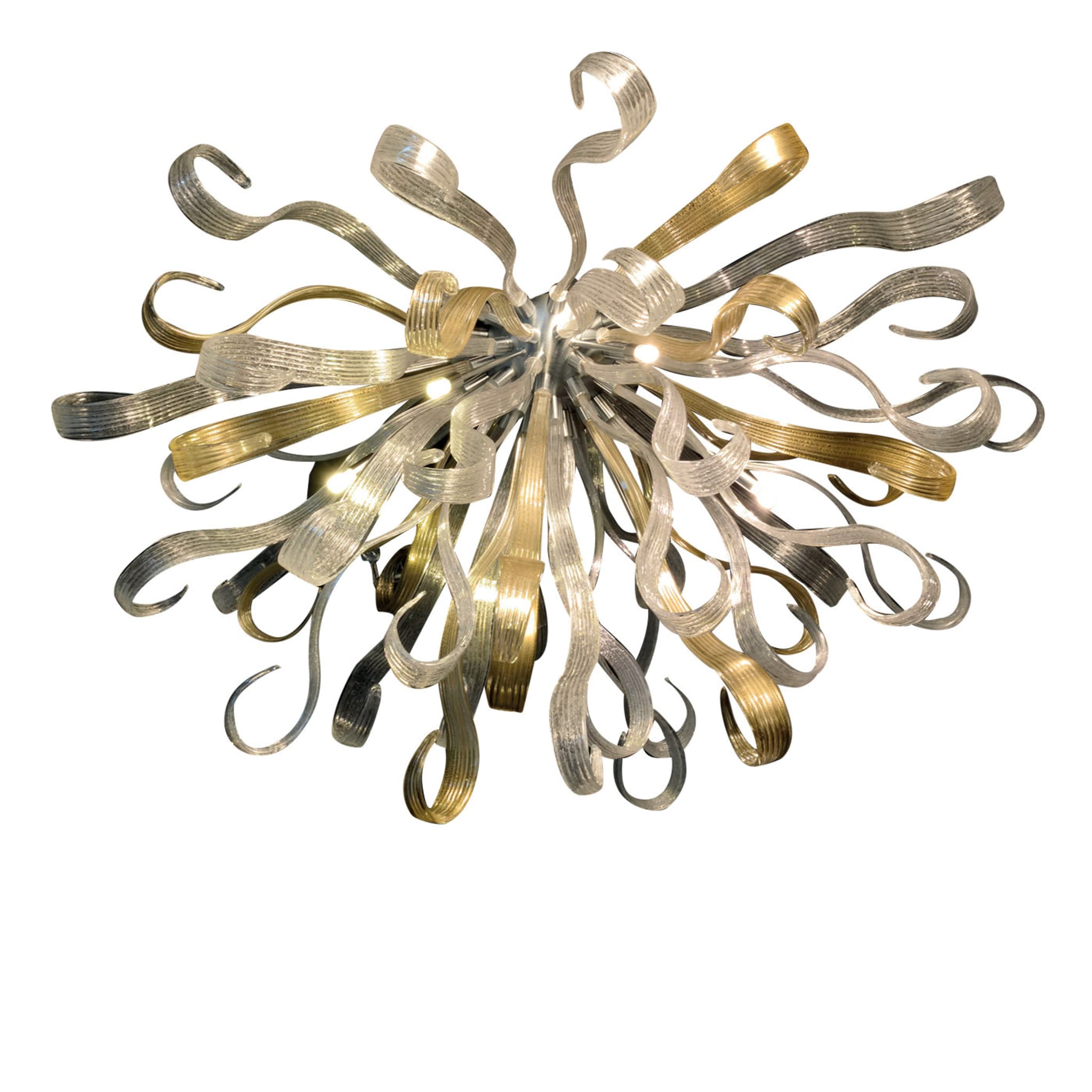 Large Silver and Gold Ducale Ceiling Light - Main view
