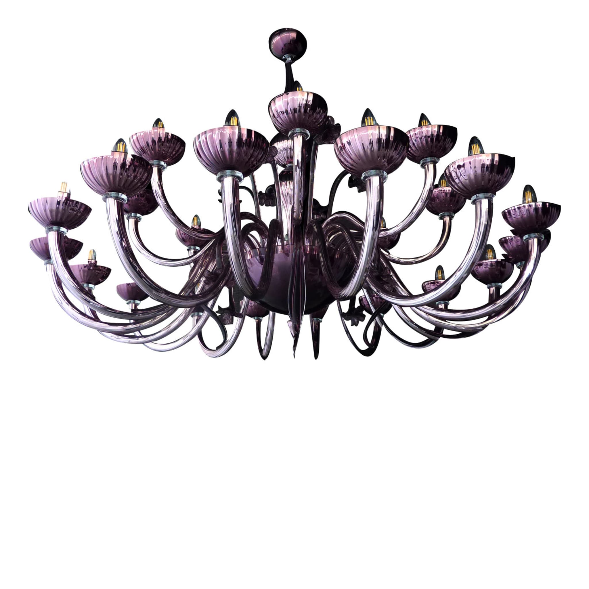 Lampadario a fiori viola - Vista principale