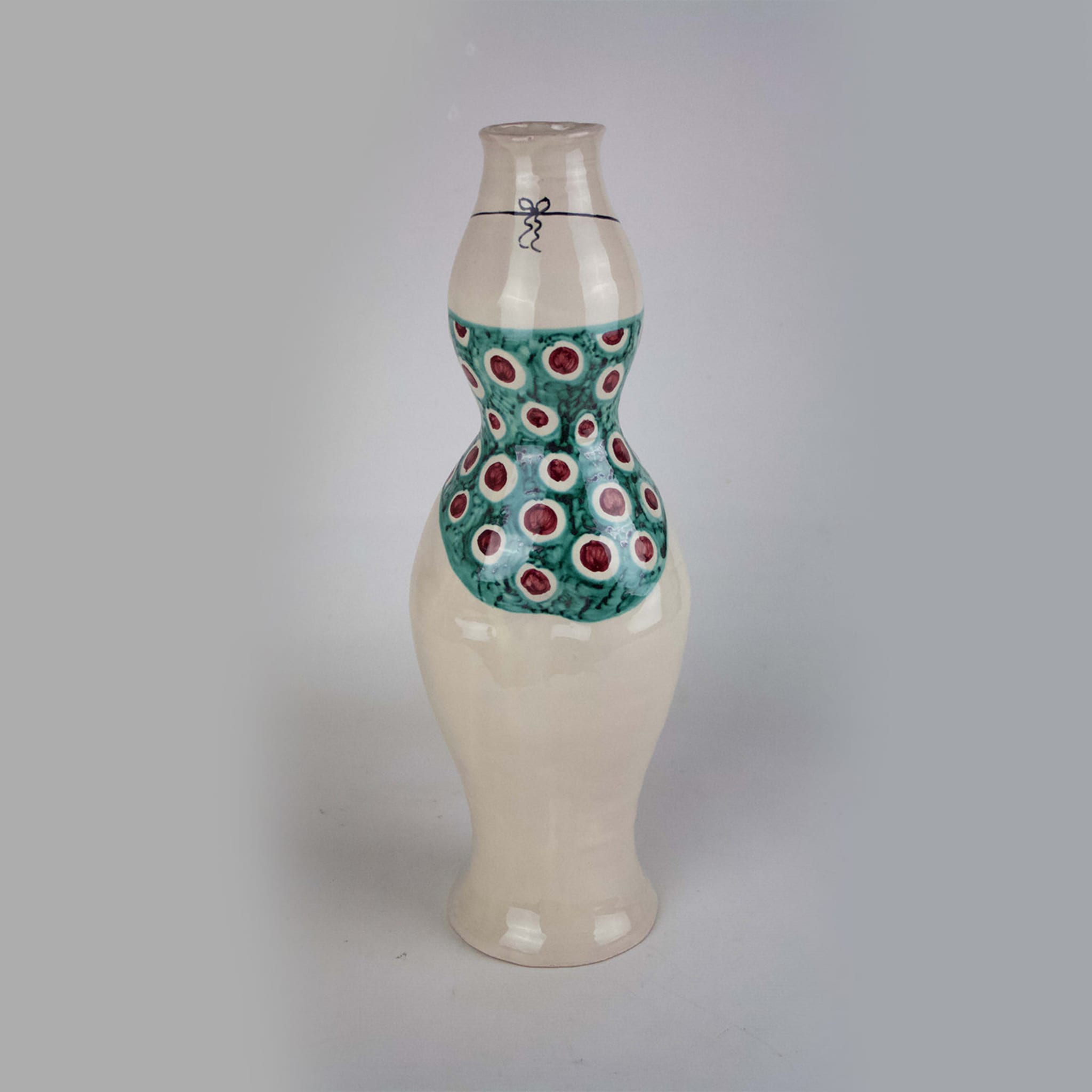 Ceramic Polka Dot Bathing Suit Sculpture Vase  - Alternative view 2