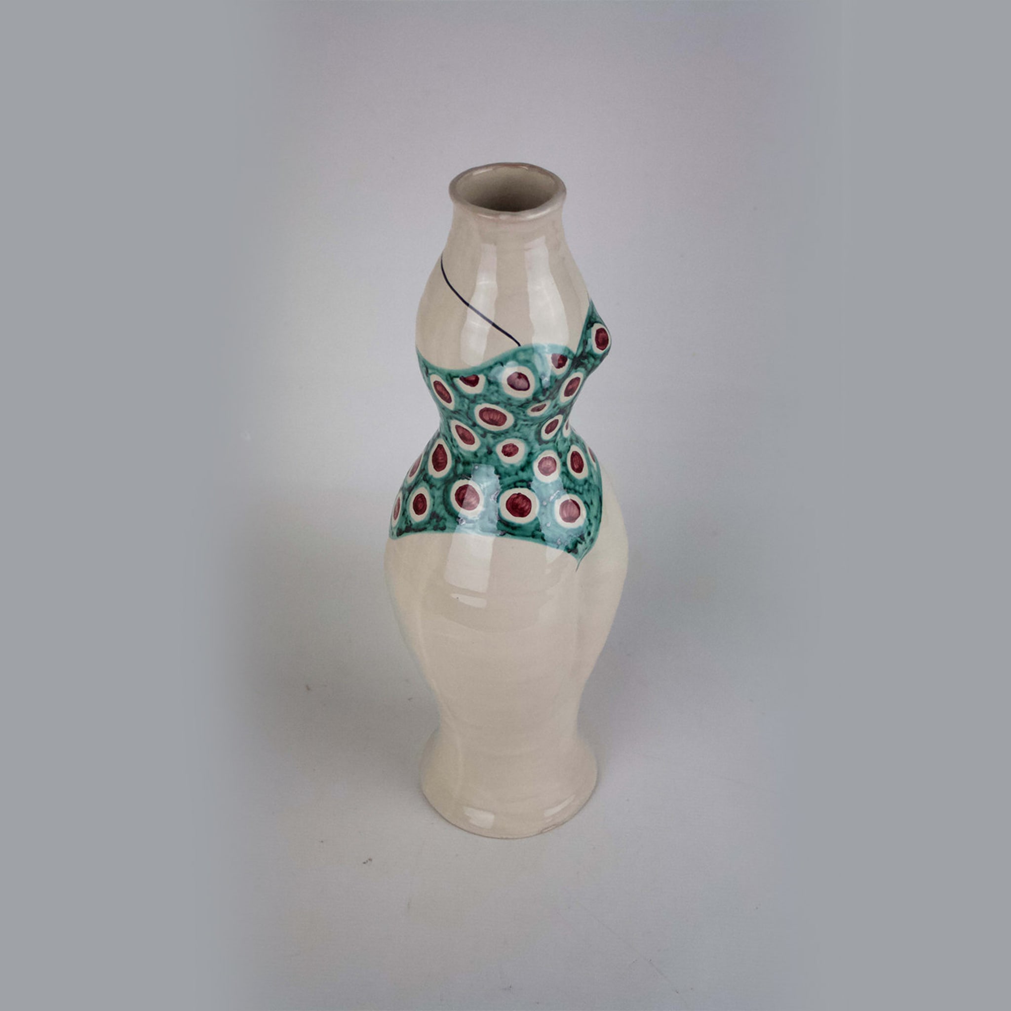 Ceramic Polka Dot Bathing Suit Sculpture Vase  - Alternative view 3
