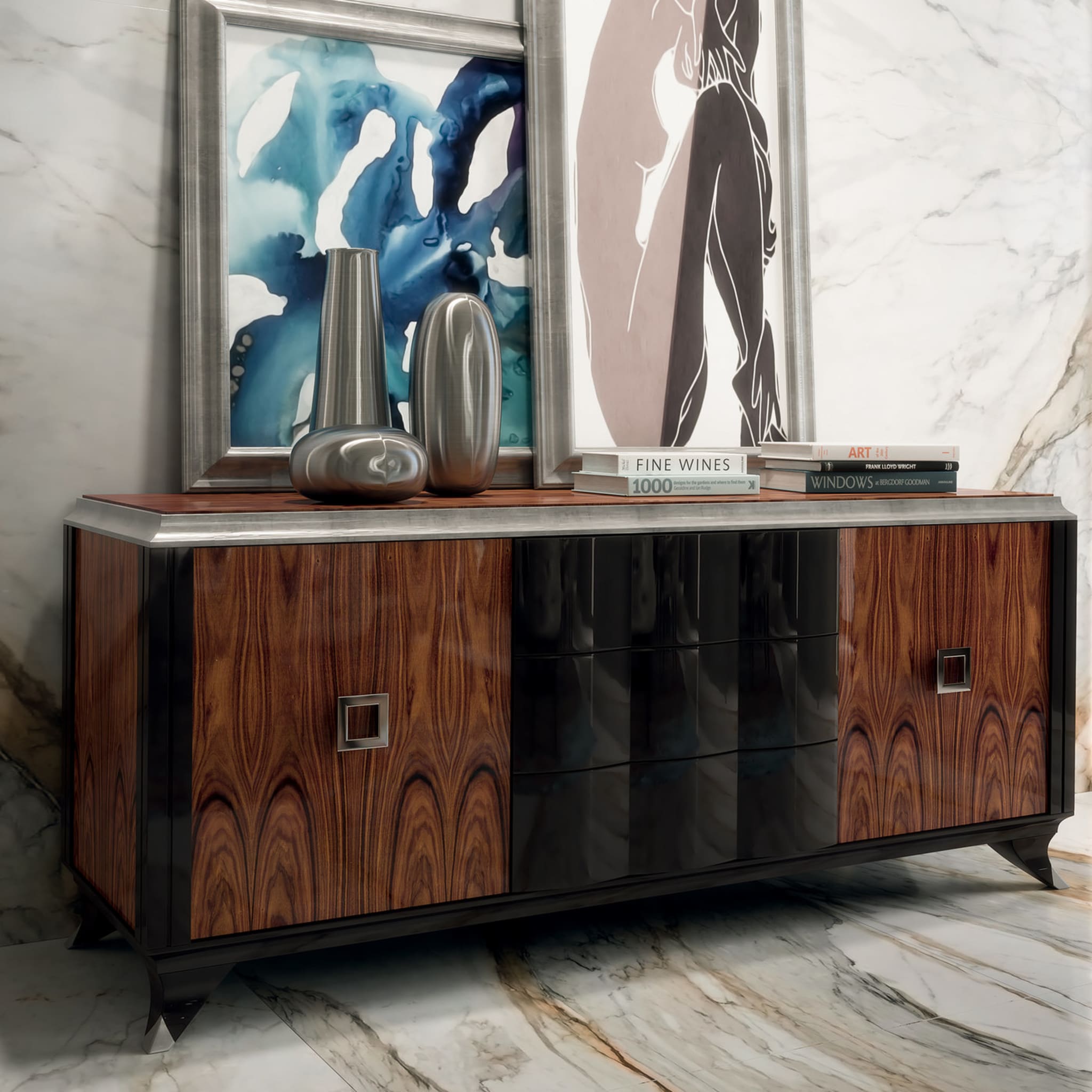 Oscar Sideboard with 2 doors and 3 drawers - Alternative view 1