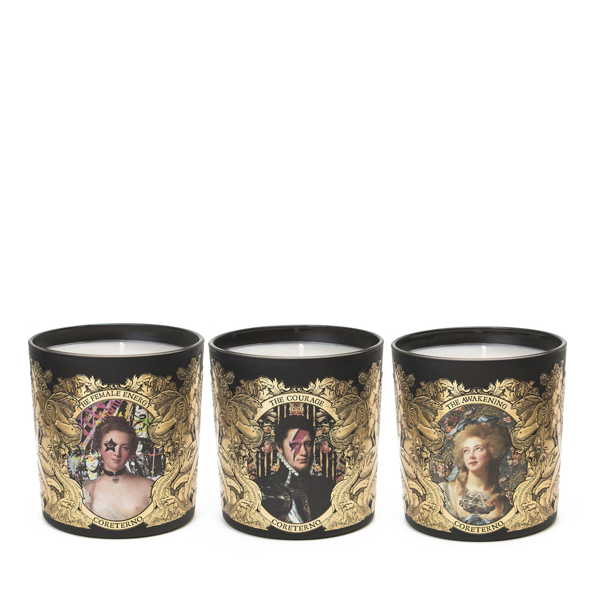 The Awakening, The Courage and The Female Energy Set of 3 Scented Candles - Main view