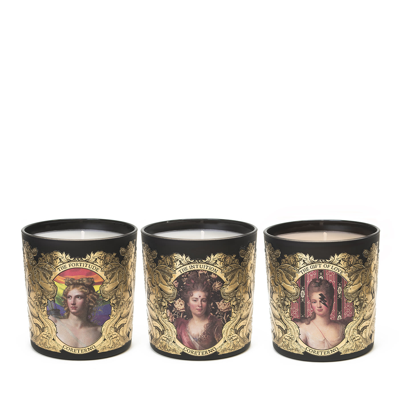 The Intuition, The Fortitude and The Gift of Love Set of 3 Scented Candles - Coreterno