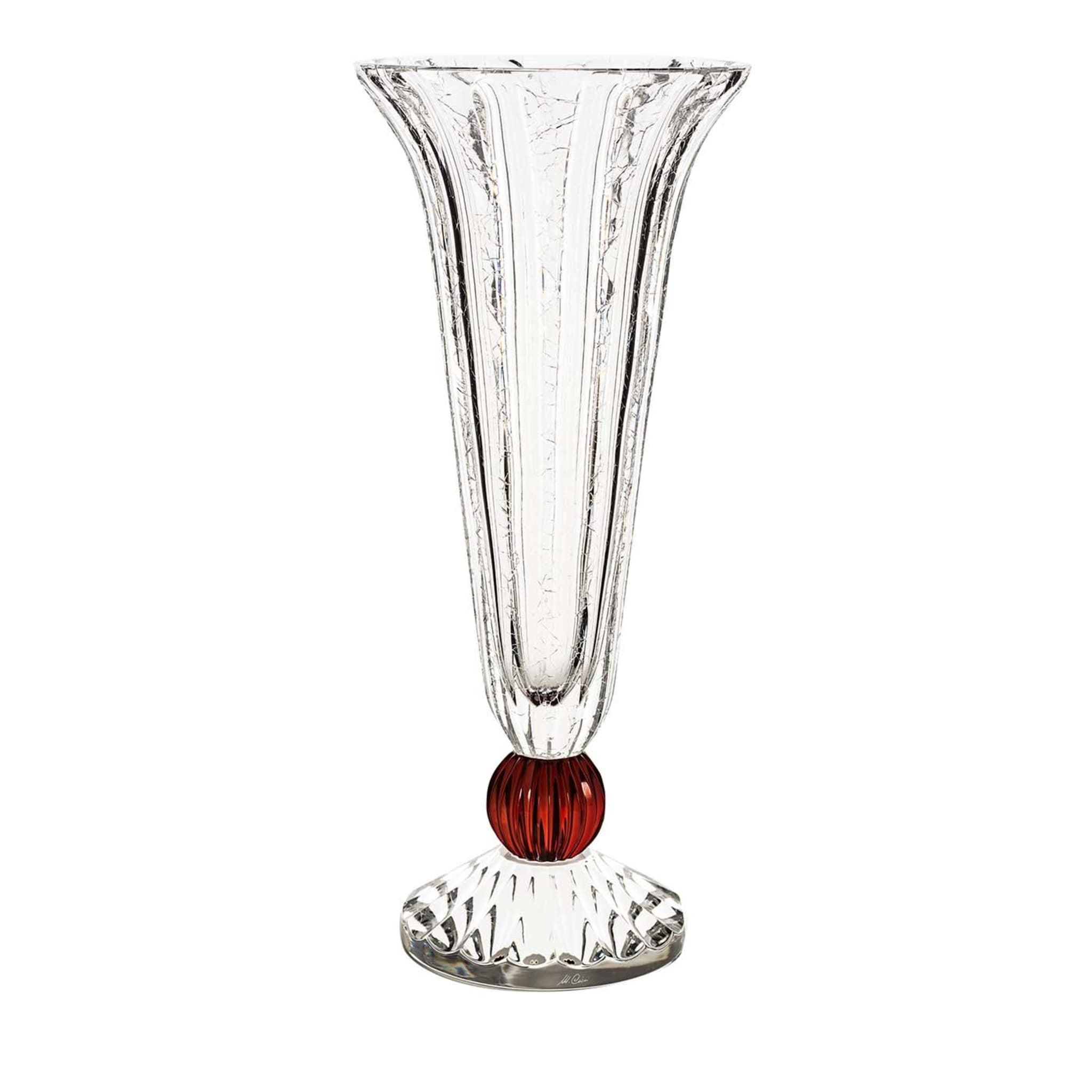 Vase sphère rouge veiné Ginostra - Vue principale