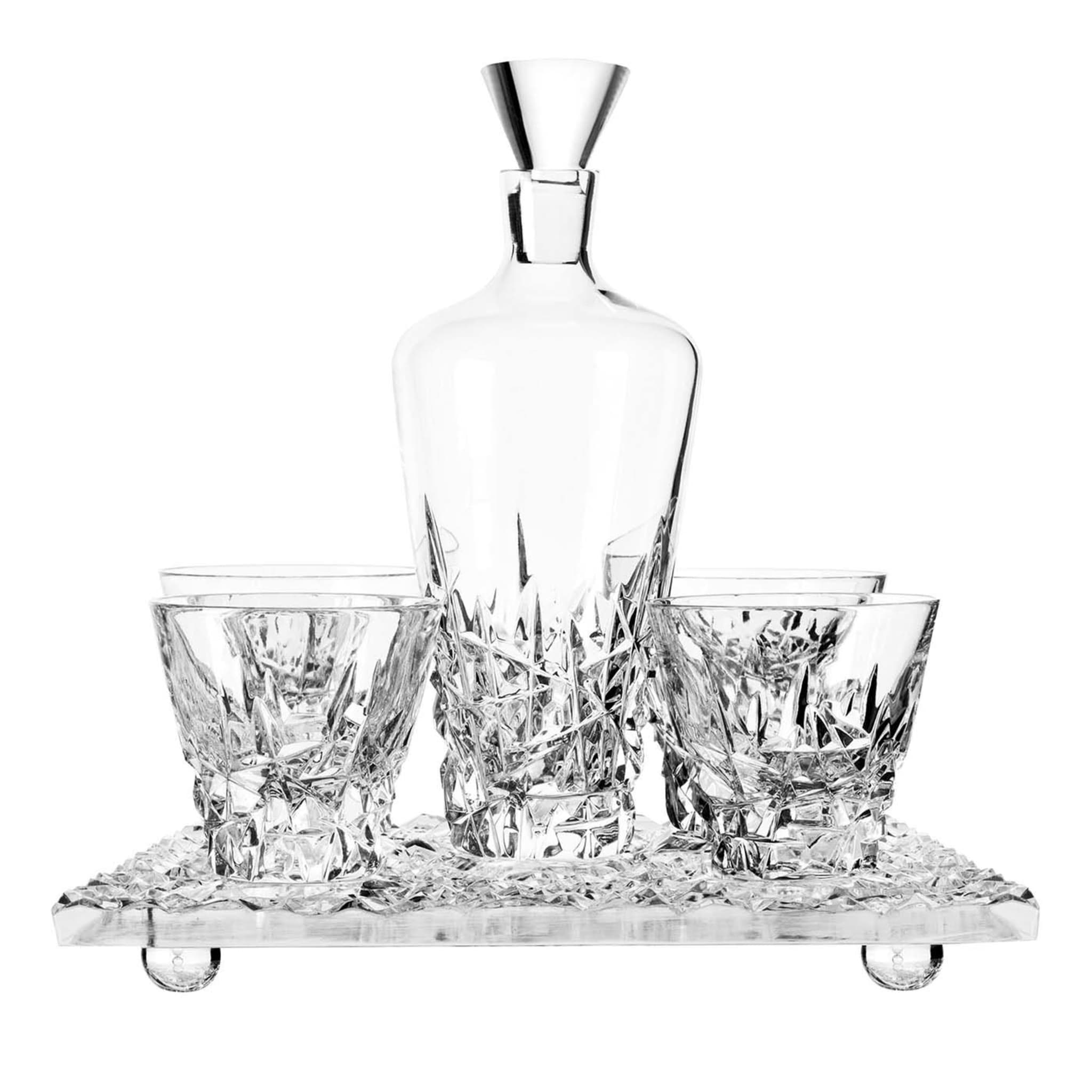 Sinfonia 4/8 Tray Set of 4 Glasses and Bottle - Main view