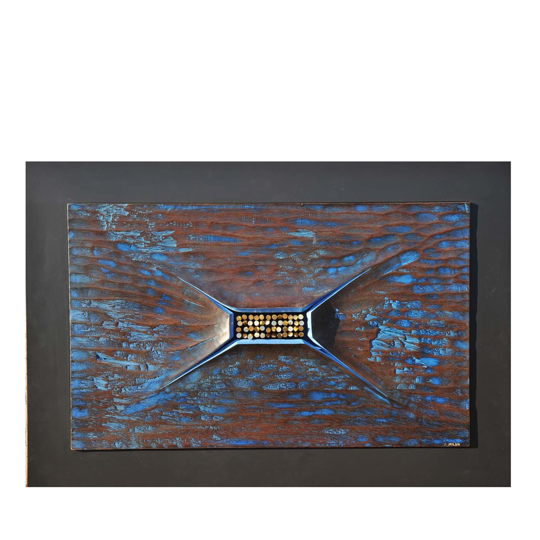 Blue Cosmic Energy Wall Sculpture - Main view