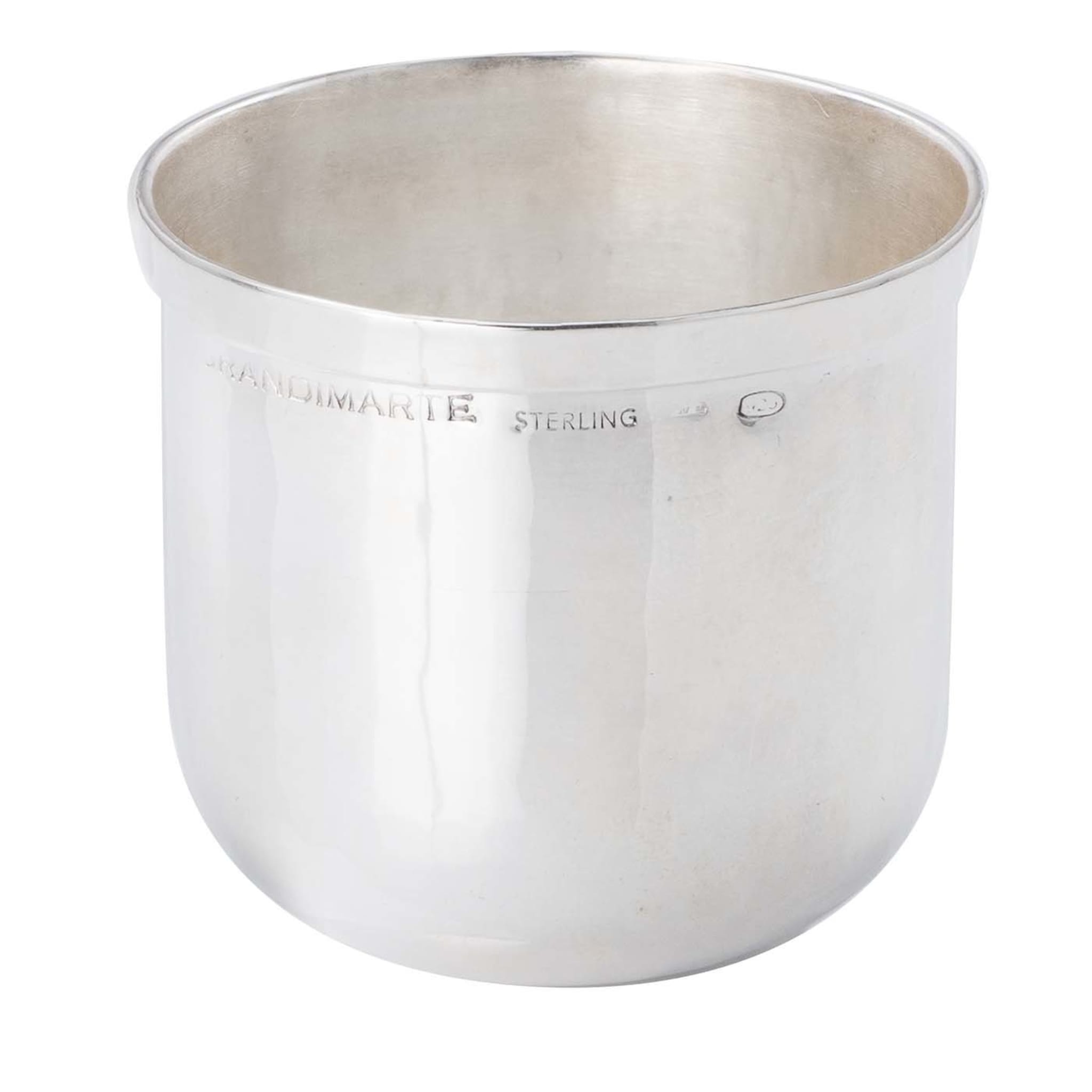 Gehämmertes Miniatur-Rundglas in Premium Silber - Hauptansicht