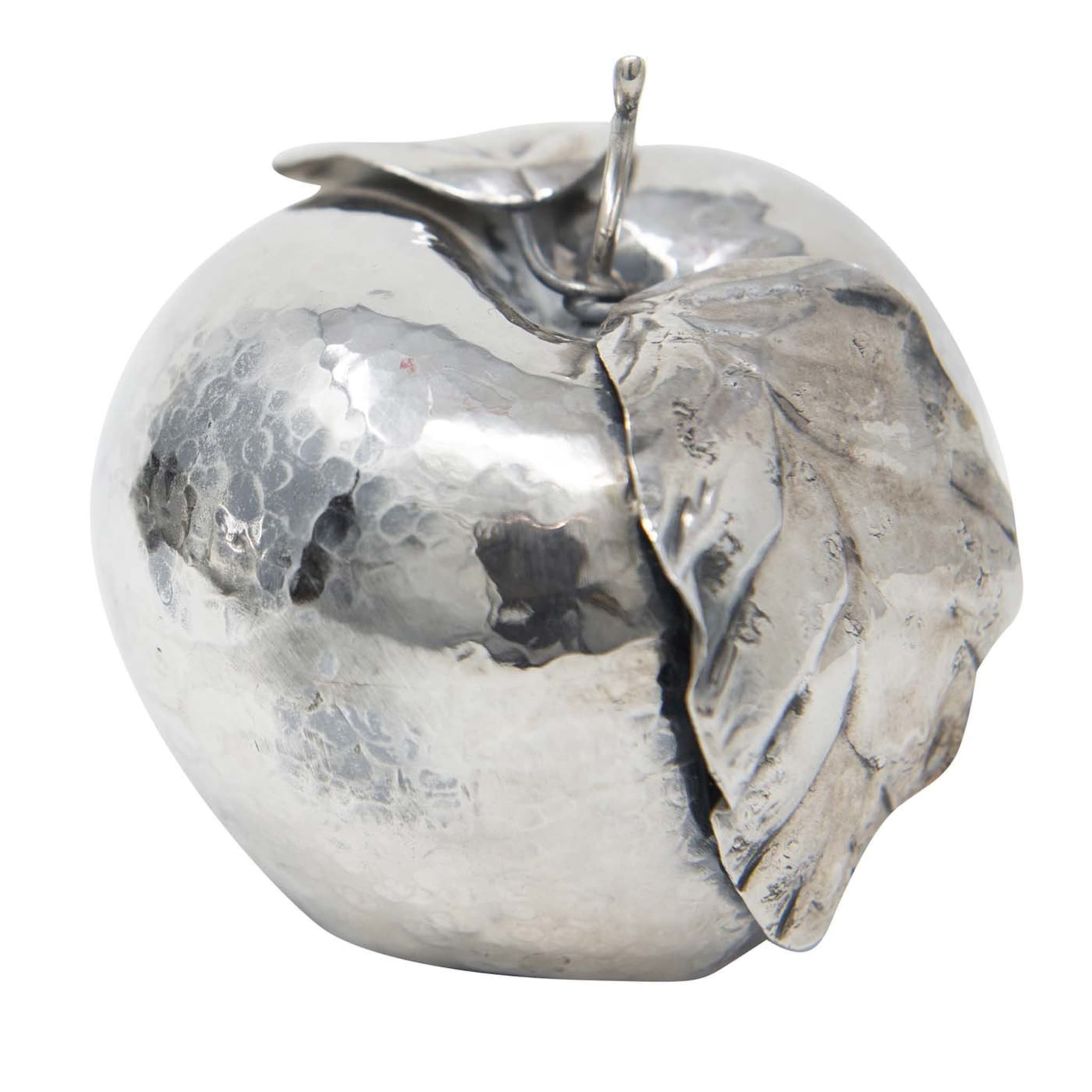 Décoration de pommes et de feuilles en argent - Vue principale
