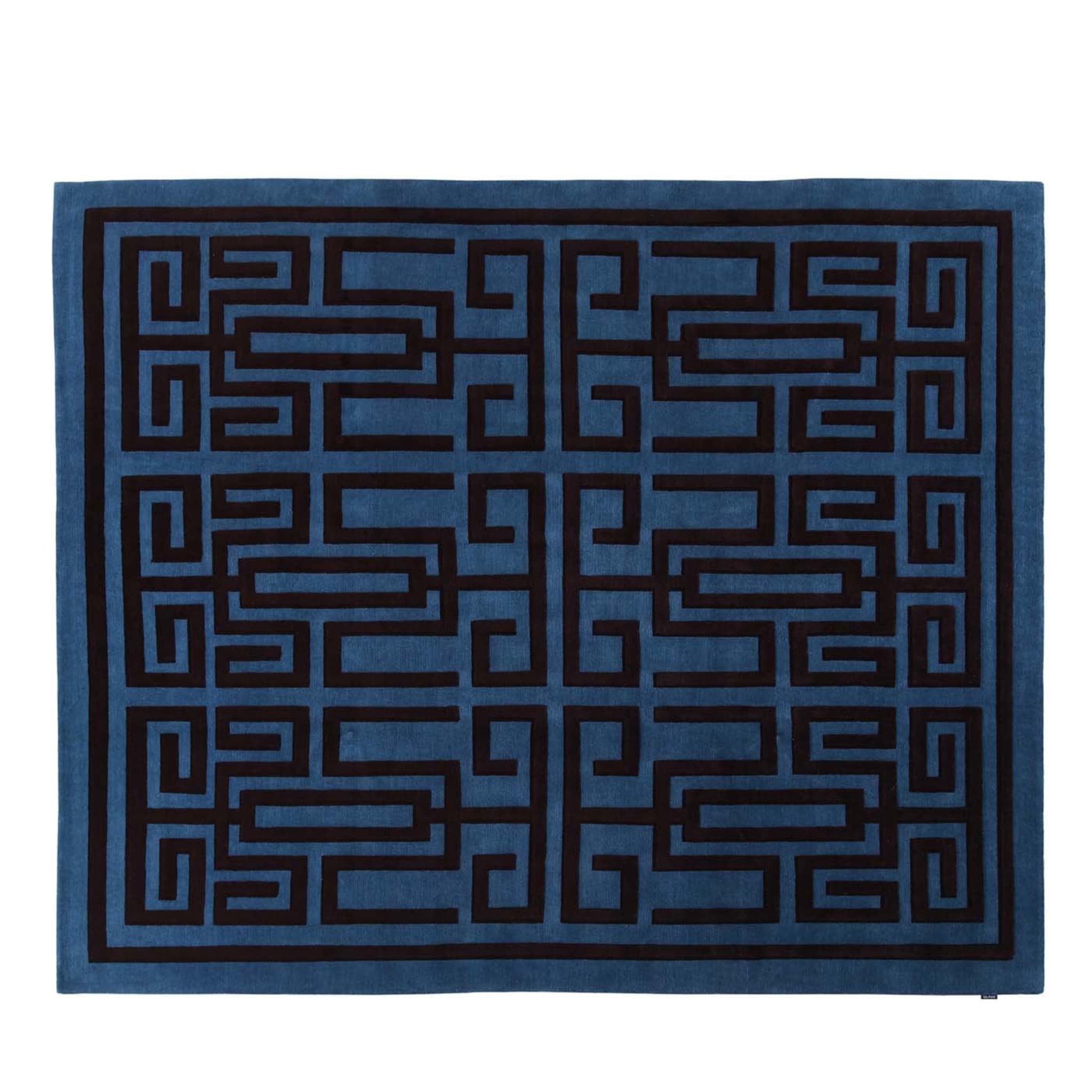 Tappeto Labirinto blu e nero di Gio Ponti - Vista principale