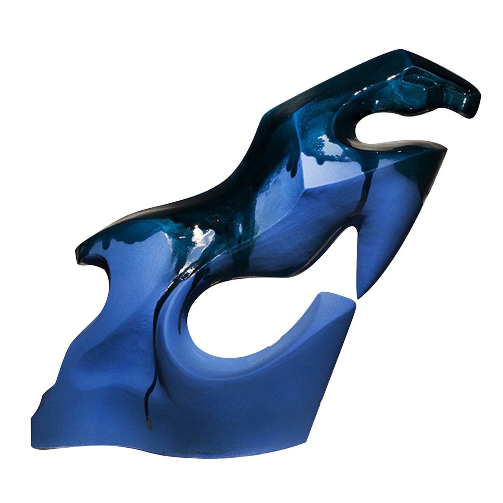 Bucefalo Blaue Skulptur - Hauptansicht