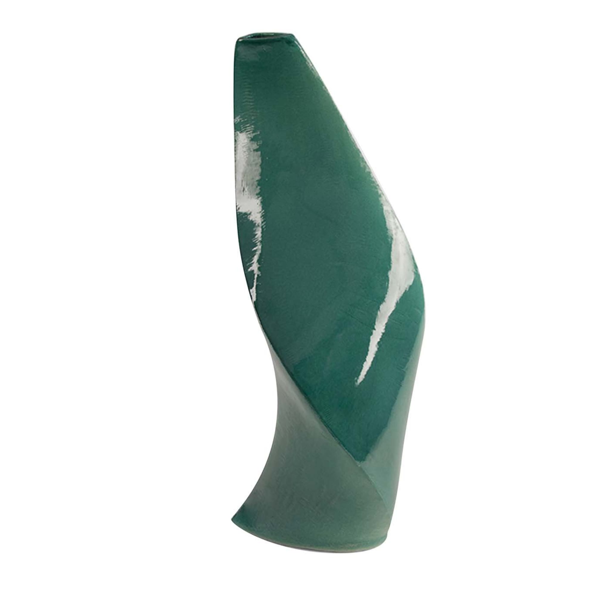 Vase sculptural vert Demeter #1 - Vue principale