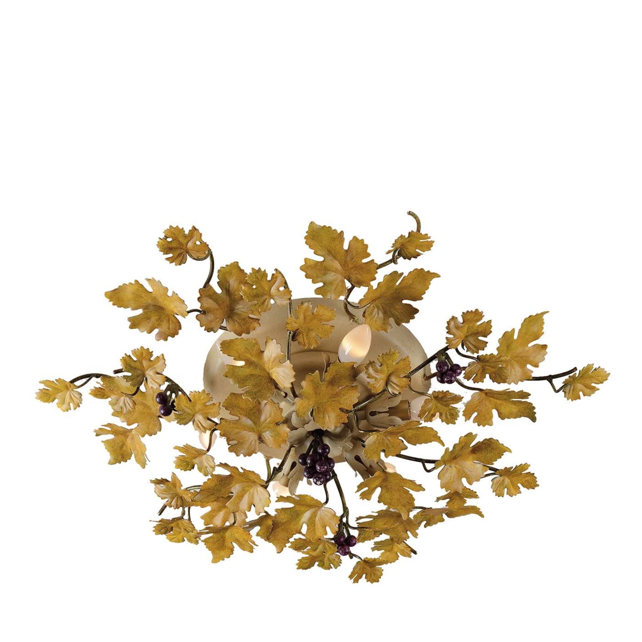1390 Plafonnier en métal avec feuilles de vigne  - Vue principale
