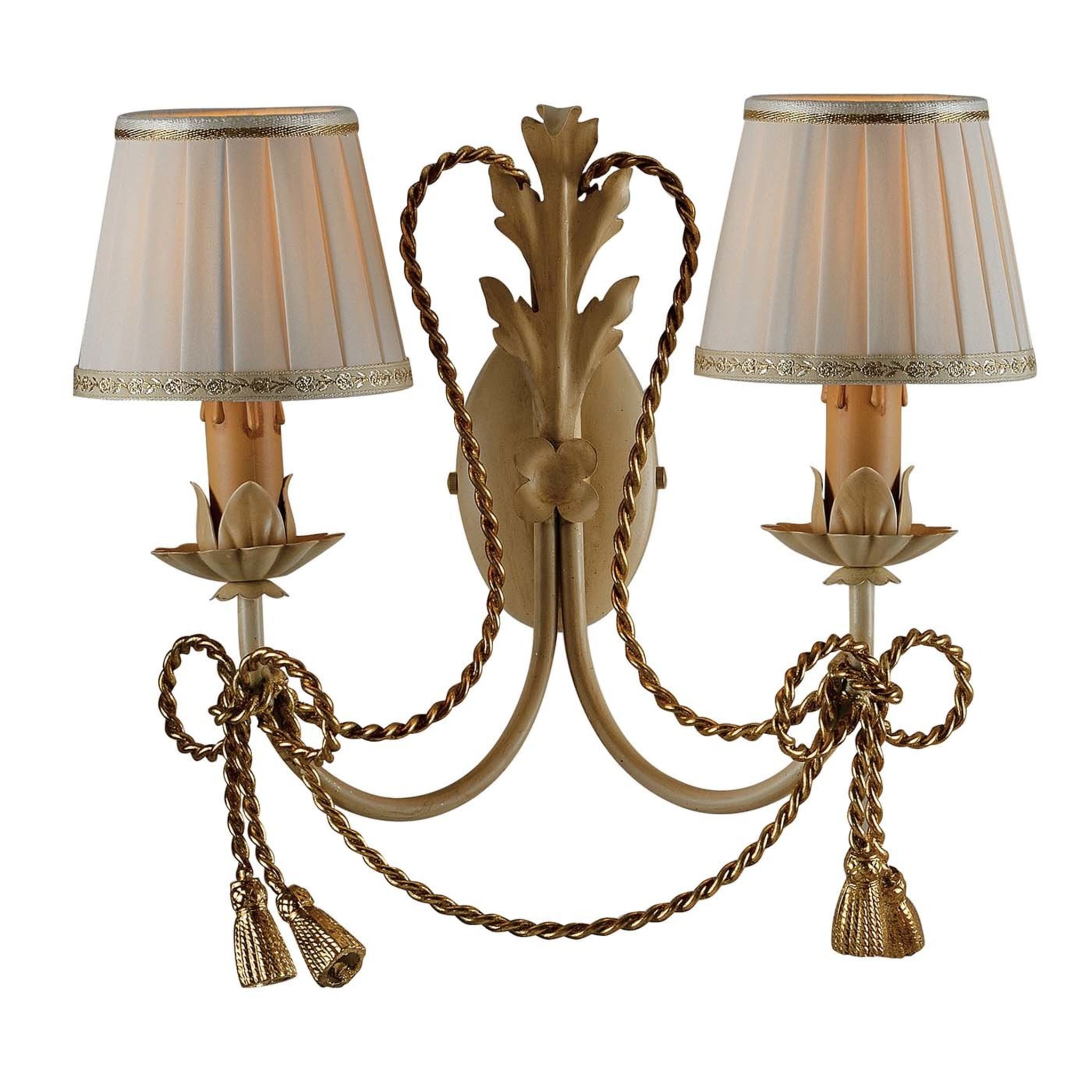 1341 Double Gold Cord Metal Sconce Light Fixture  - Main view