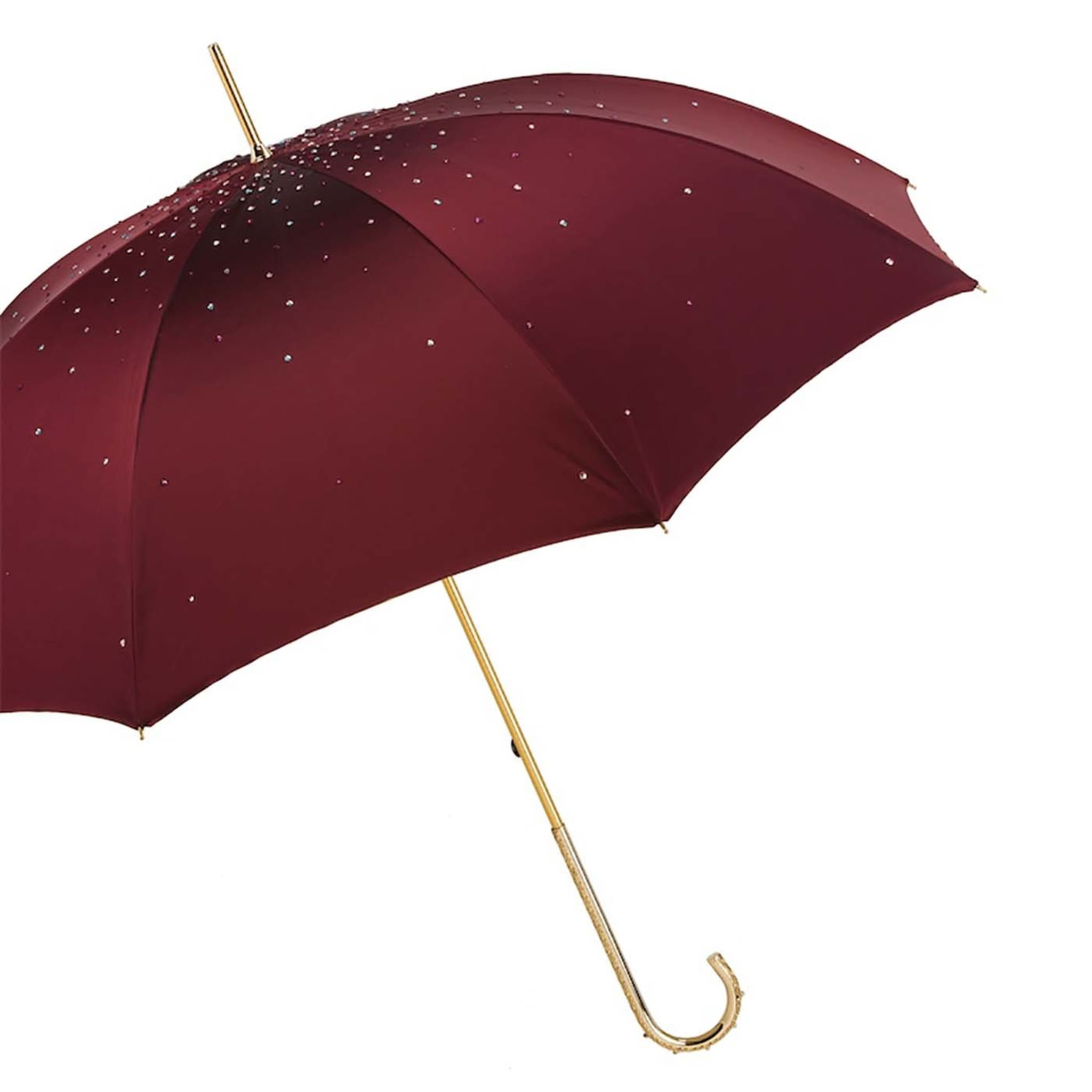 Burgundy and Brass Swarovski® Umbrella - Alternative view 1
