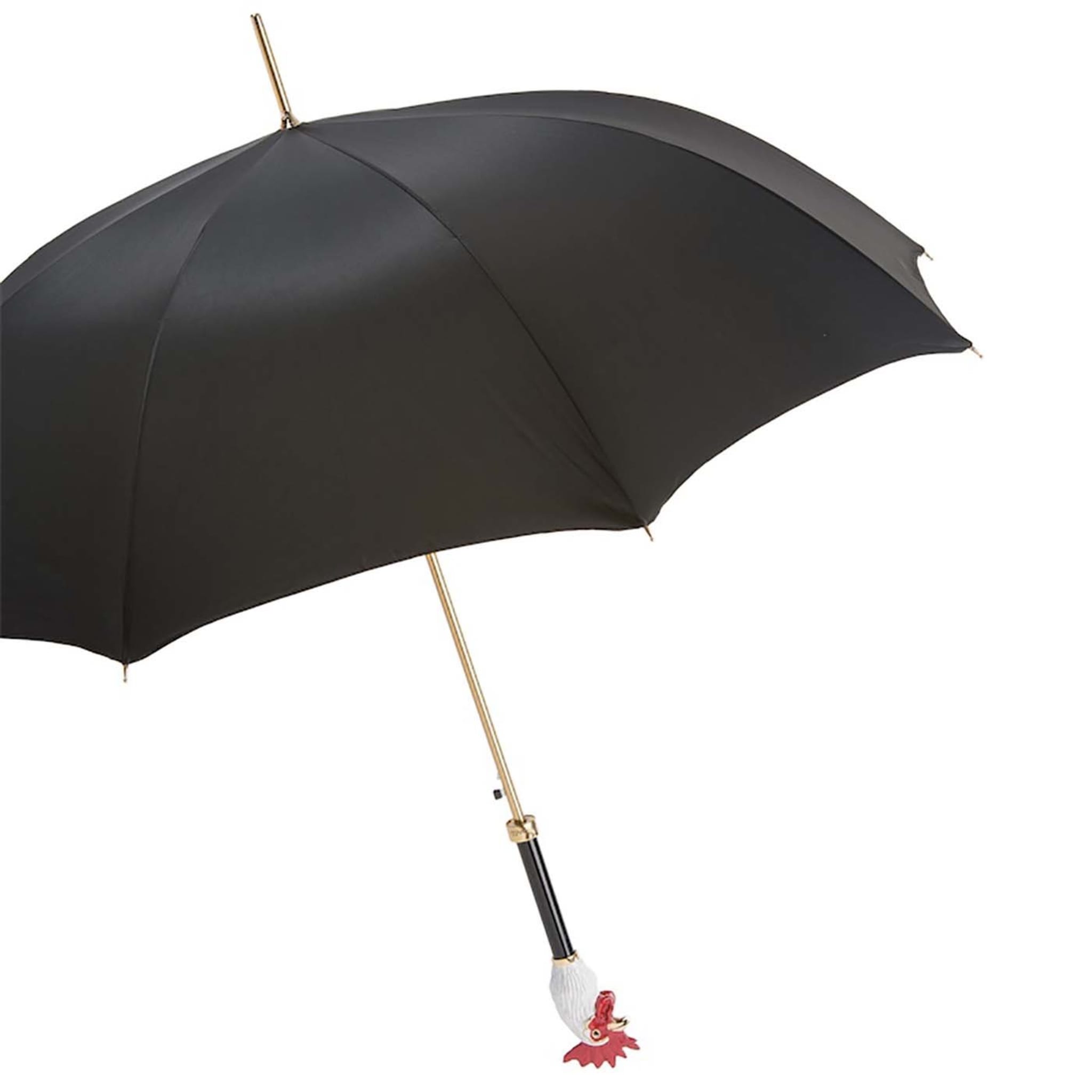 Black Umbrella with Rooster Handle - Alternative view 2