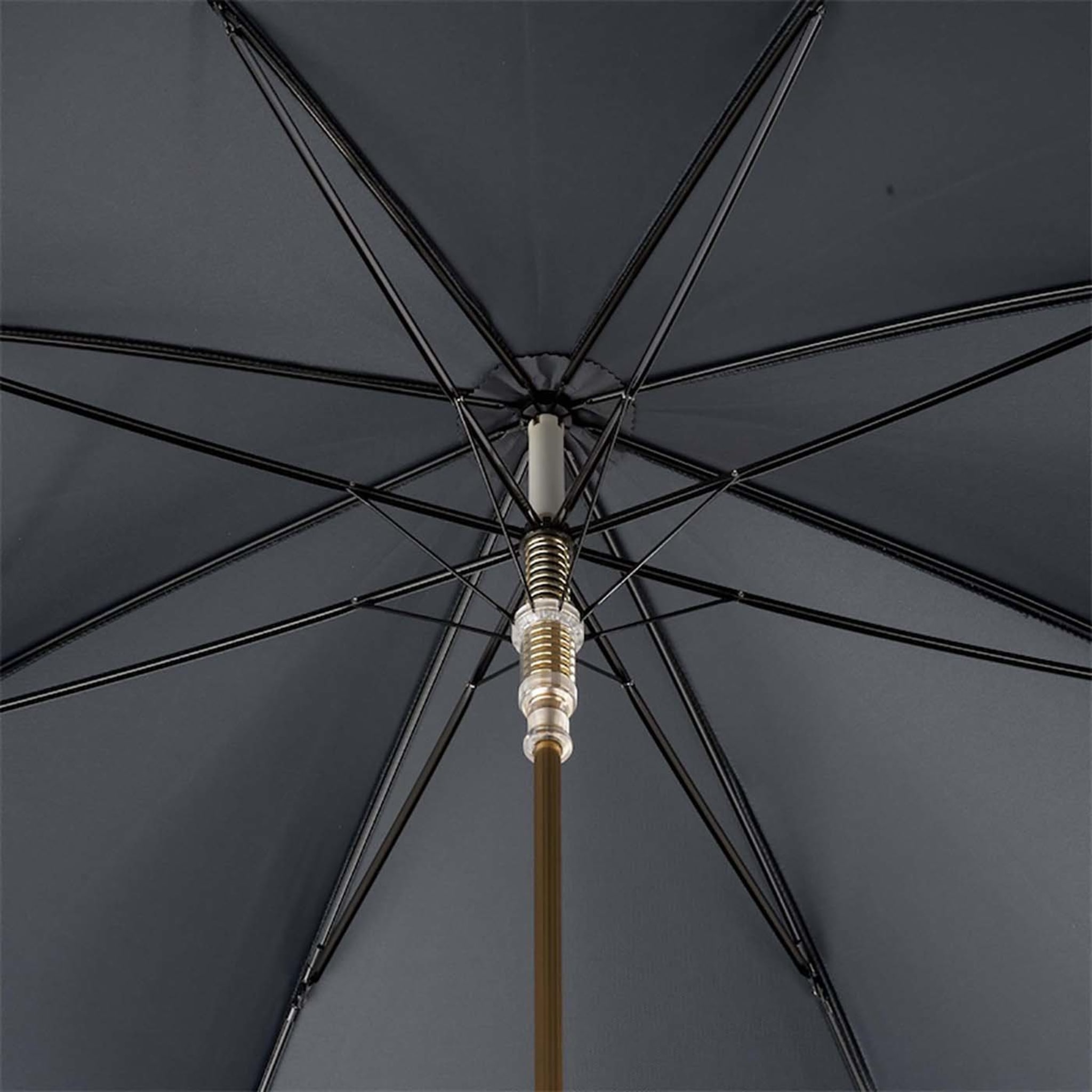 Black Umbrella with French Bulldog Handle - Alternative view 3