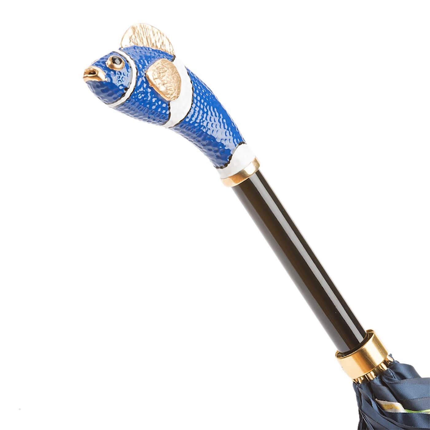 Blue Umbrella with Nemo Fish Handle - Pasotti