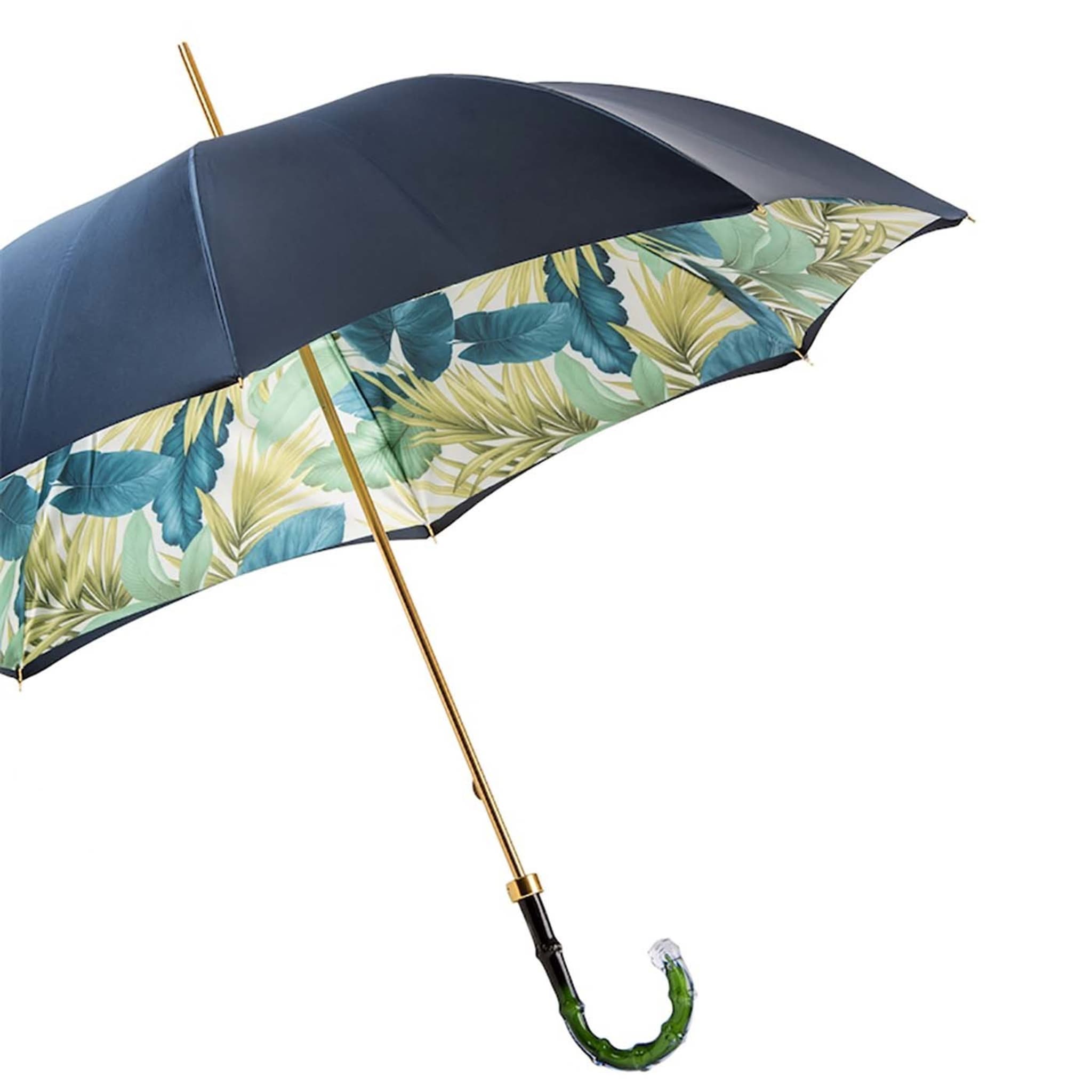 Paraguas tropical con mango de acetato verde - Vista alternativa 5