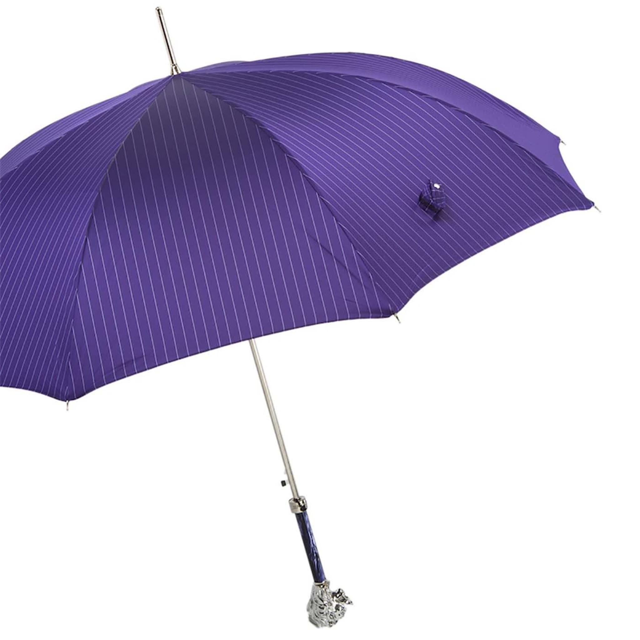 Purple Umbrella with Silver Lion Handle - Alternative view 5
