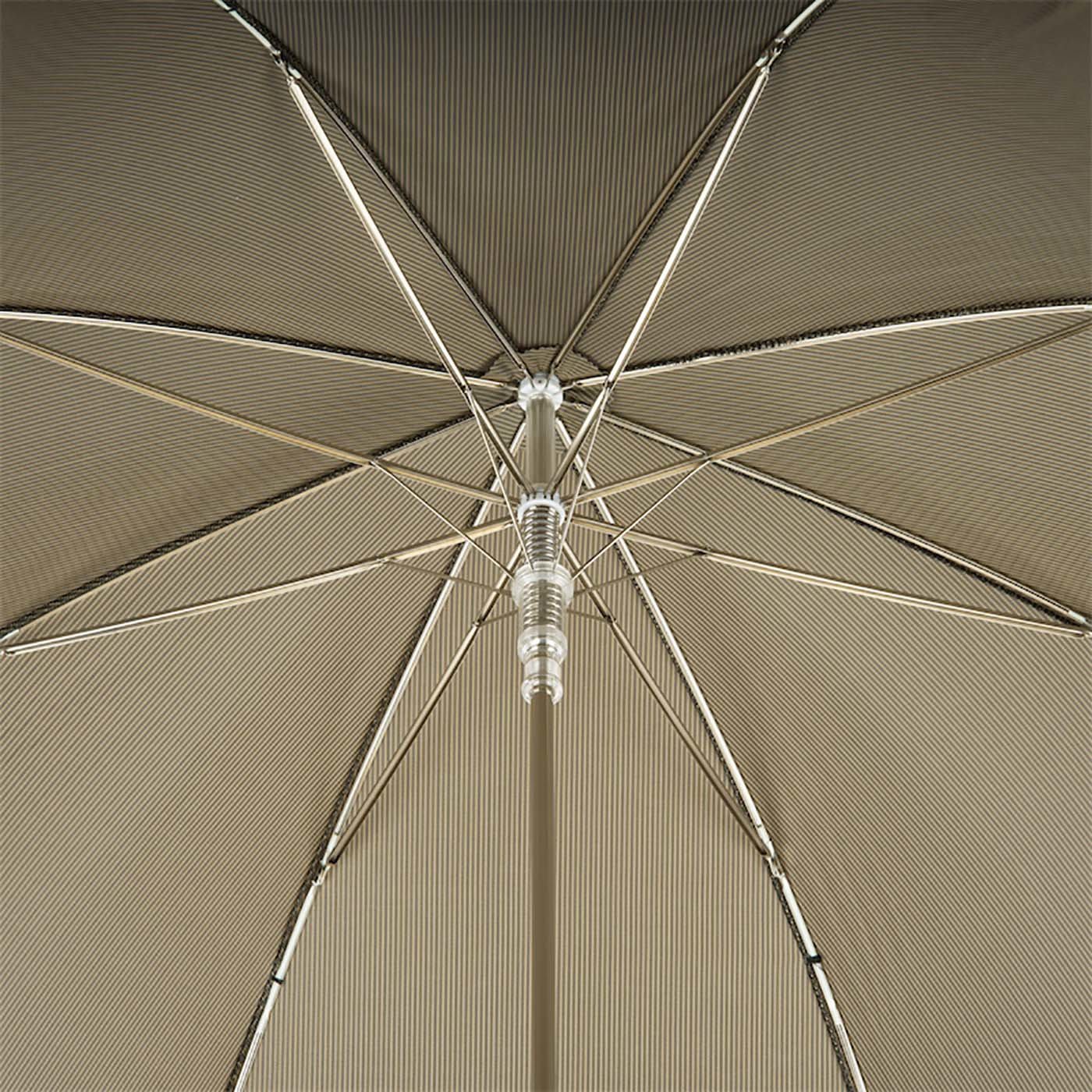 Beige Umbrella with Silver Eagle Handle - Pasotti