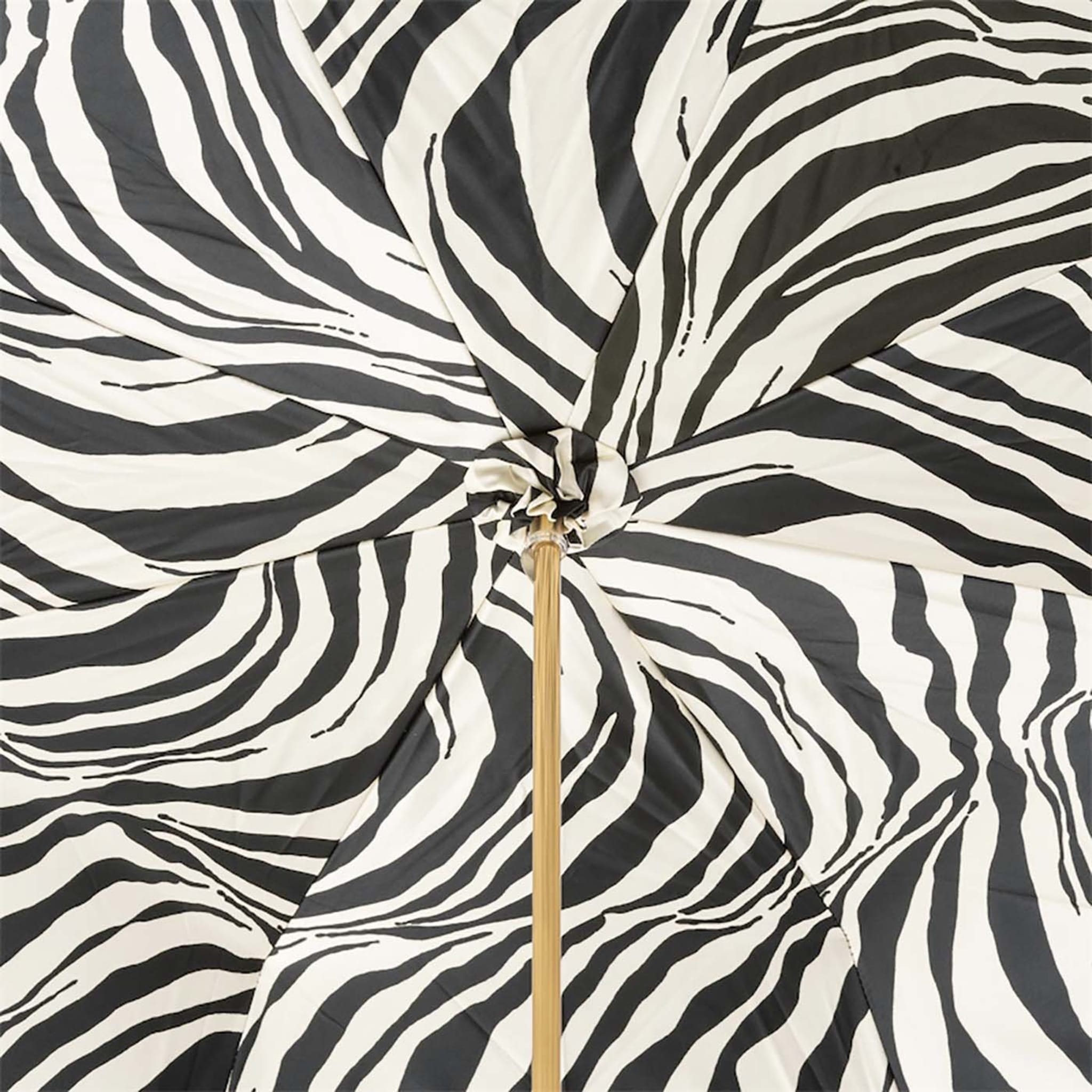 Black Umbrella with Zebra Handle - Alternative view 4