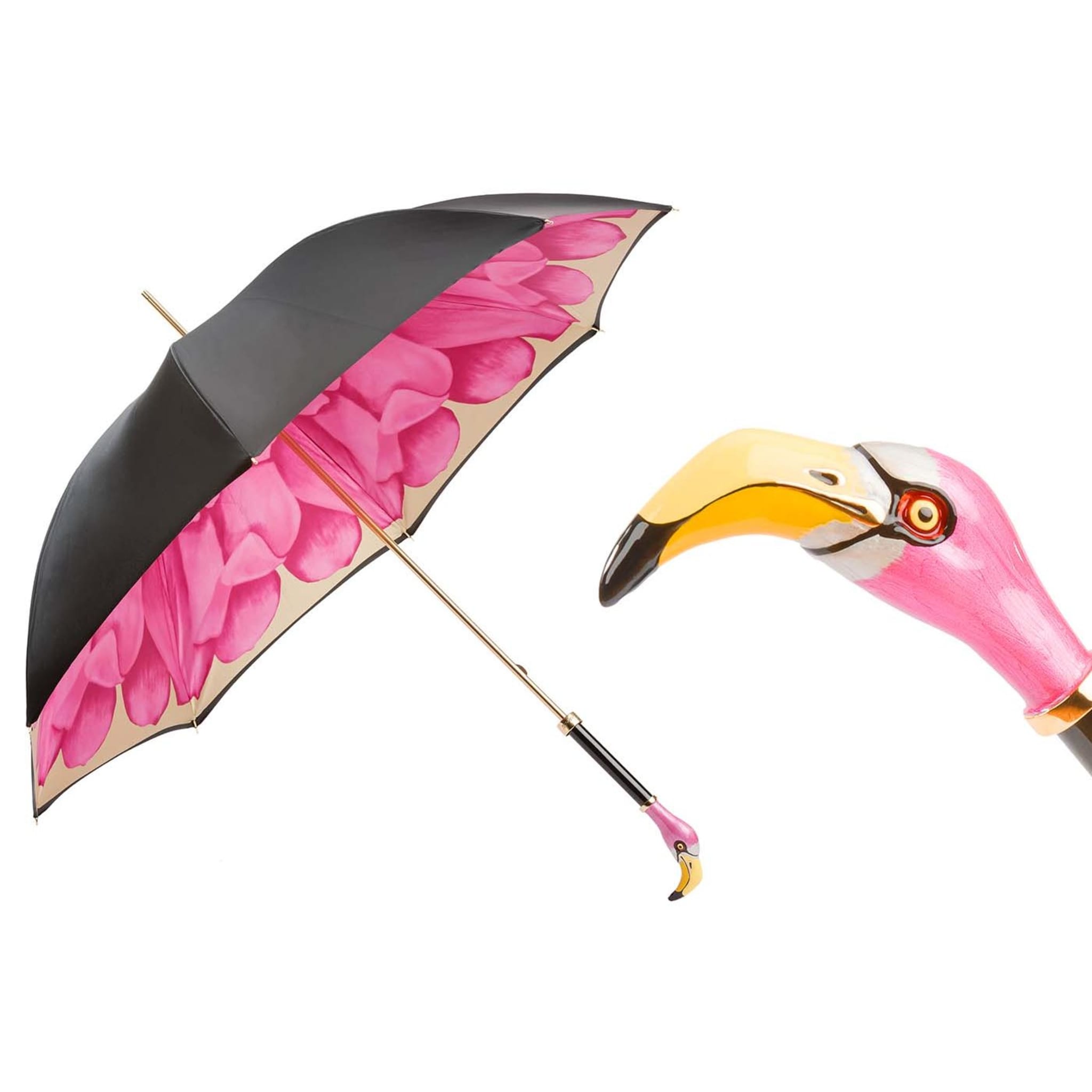Black Umbrella with Flamingo Handle - Alternative view 1