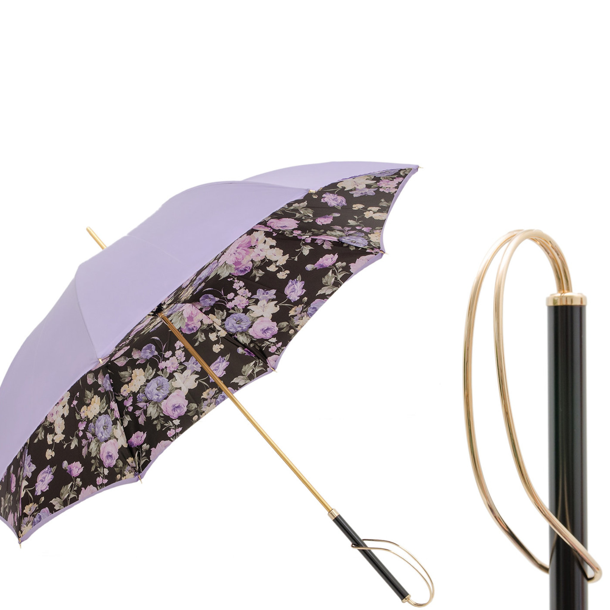 Parapluie fleurs lilas - Vue alternative 1