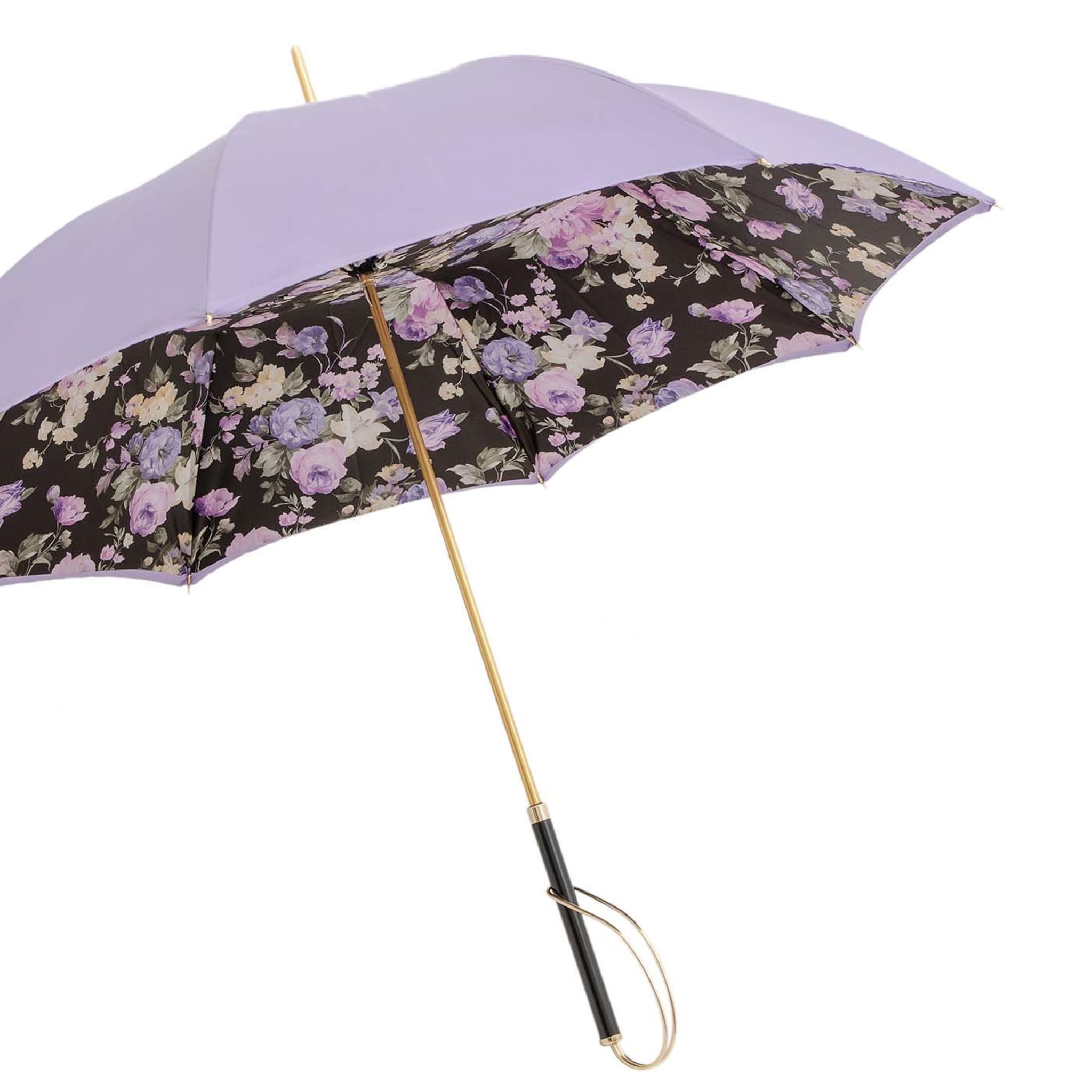 Parapluie fleurs lilas - Vue alternative 5