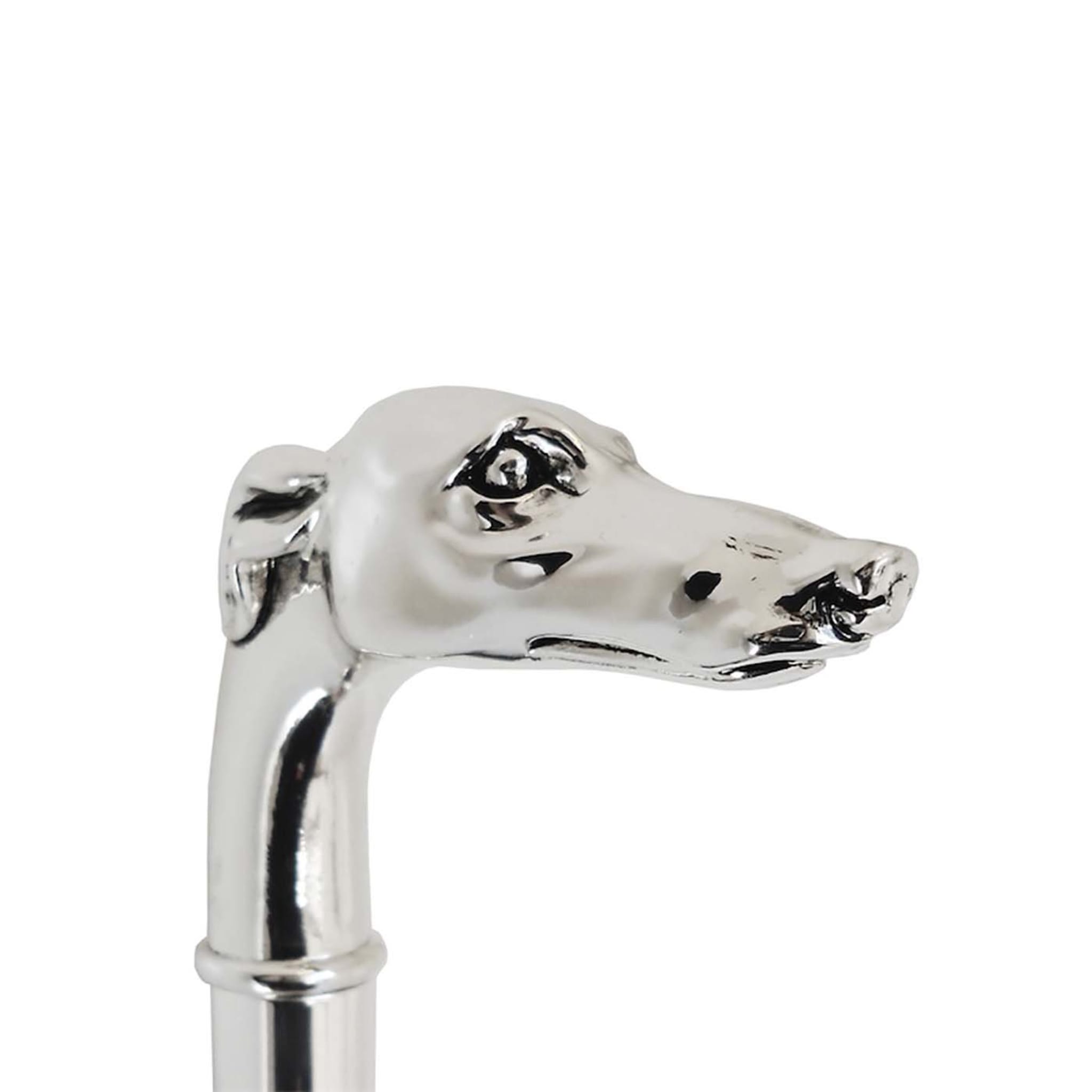 Silver Greyhound Head Cane - Alternative view 2