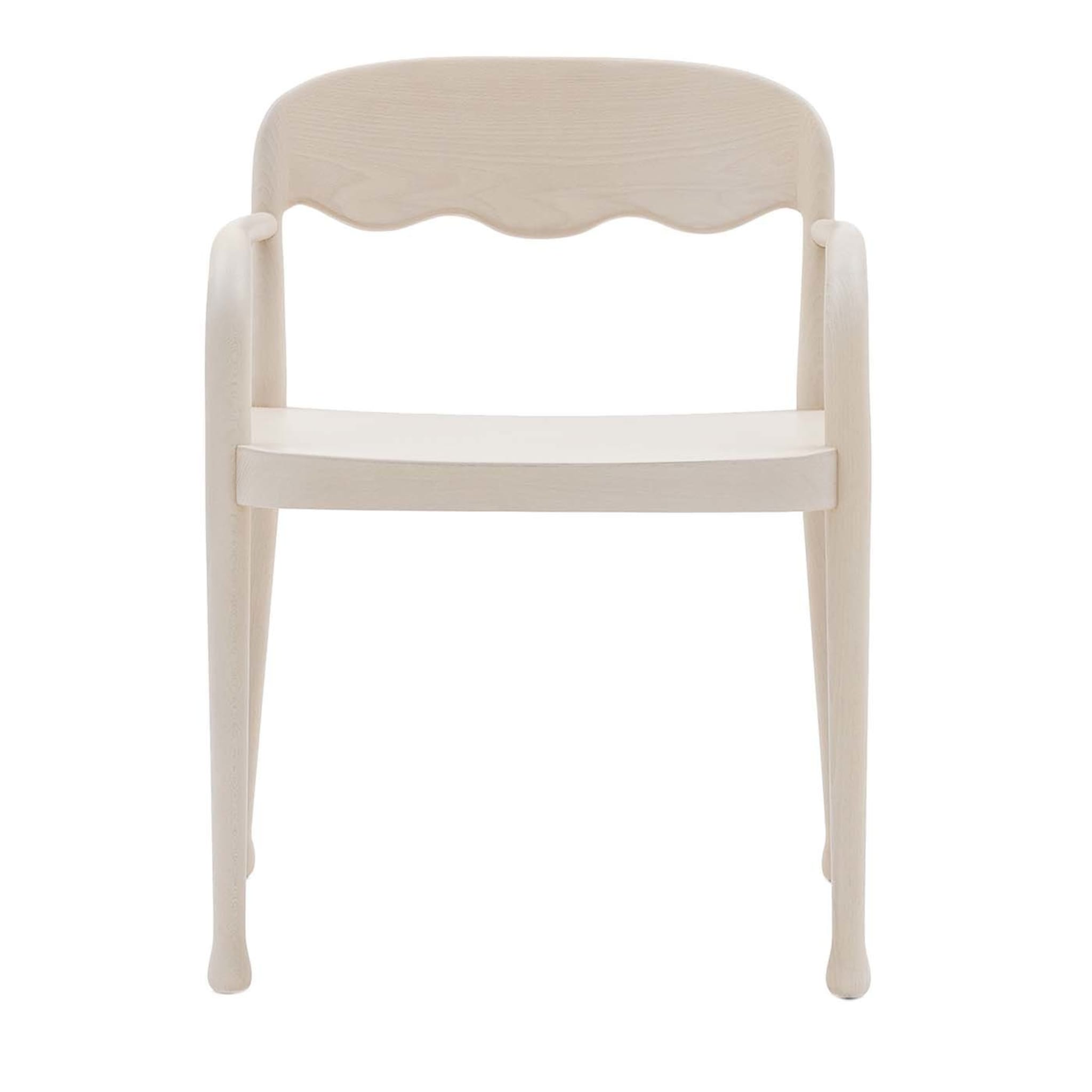 Frisée 252 Cream White Chair by Cristina Celestino - Main view