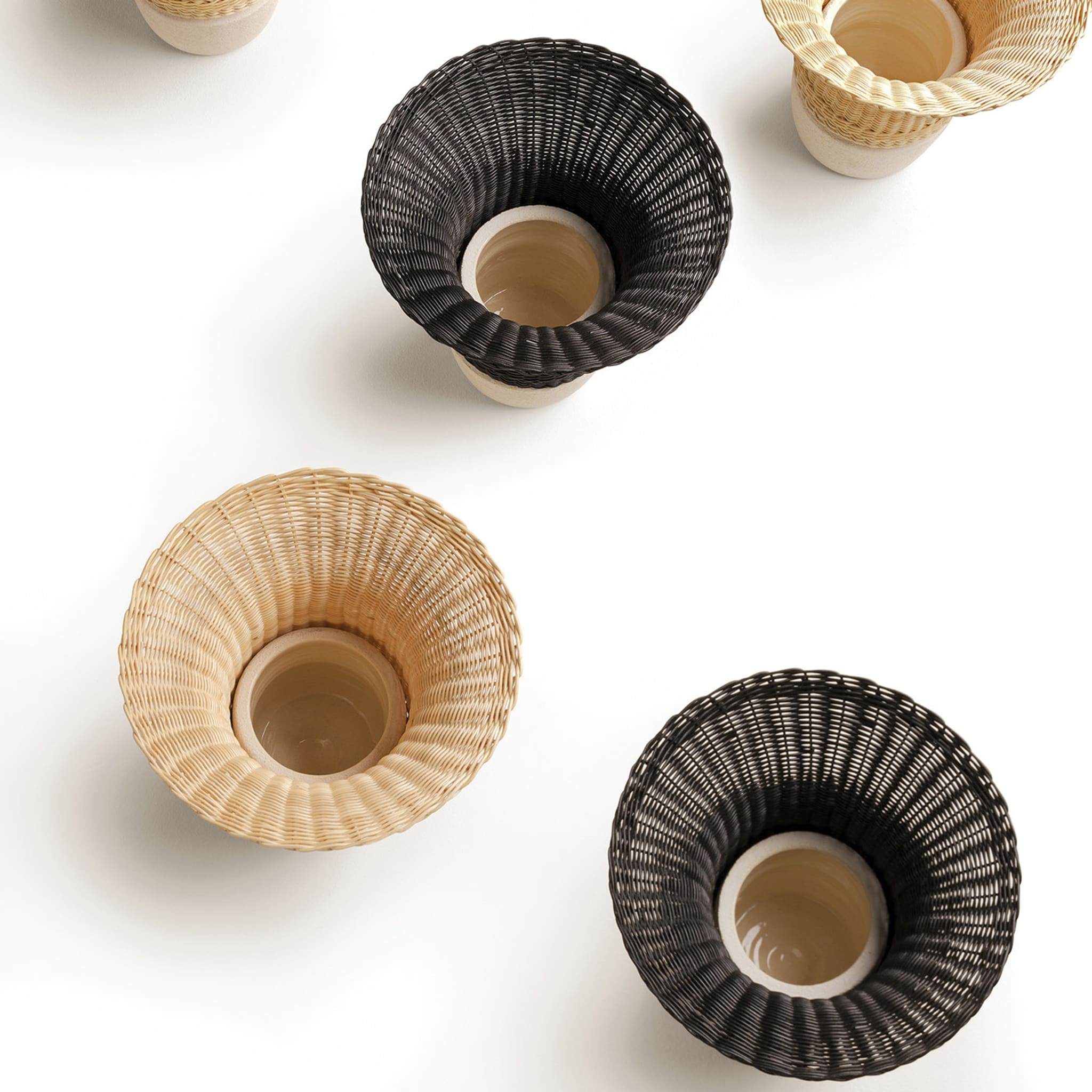 Nodo Wicker Black Vase by Intreccio Lab - Alternative view 1