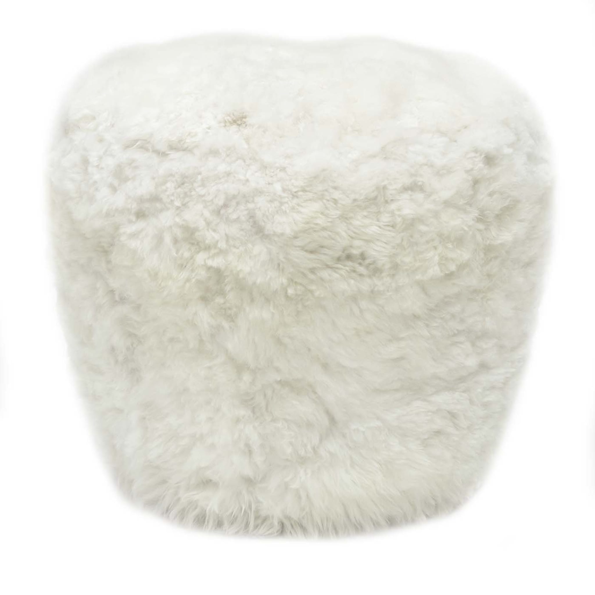 Pouf girevole in lana d'agnello - Vista principale