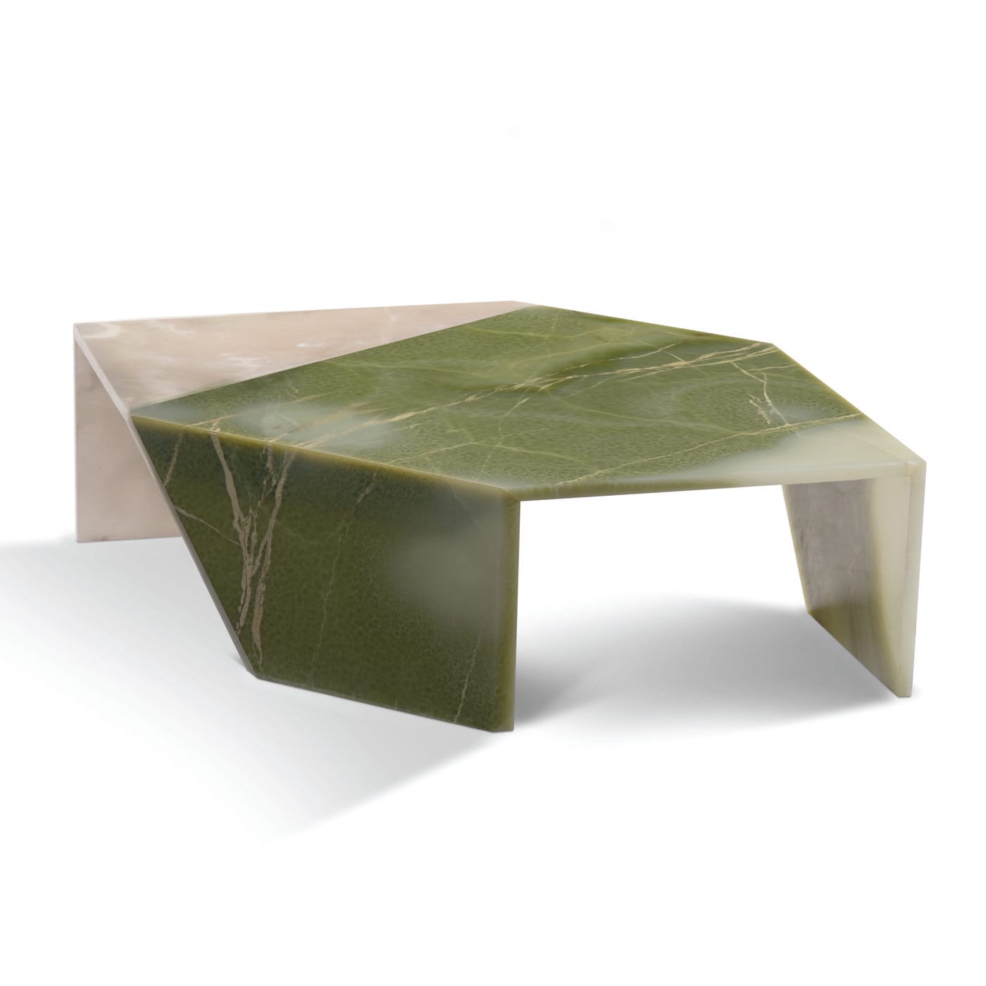 Green and White Origami Table by Patricia Urquiola - Budri