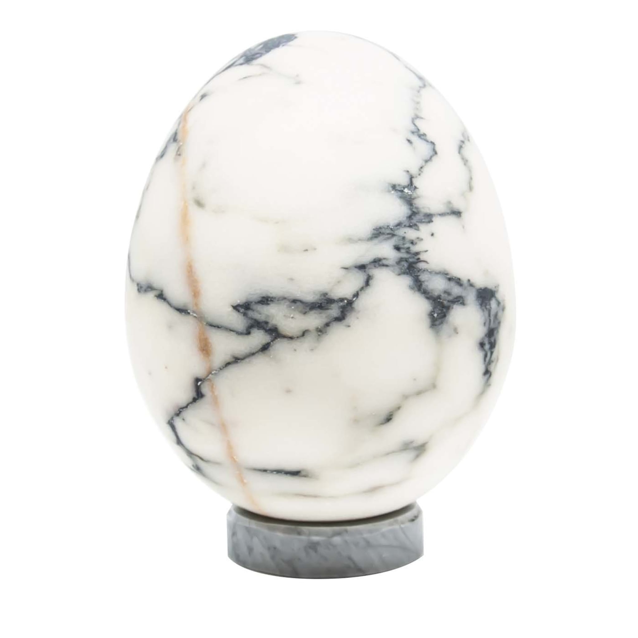 Medium-Sized Paonazzo Marble Egg - Main view