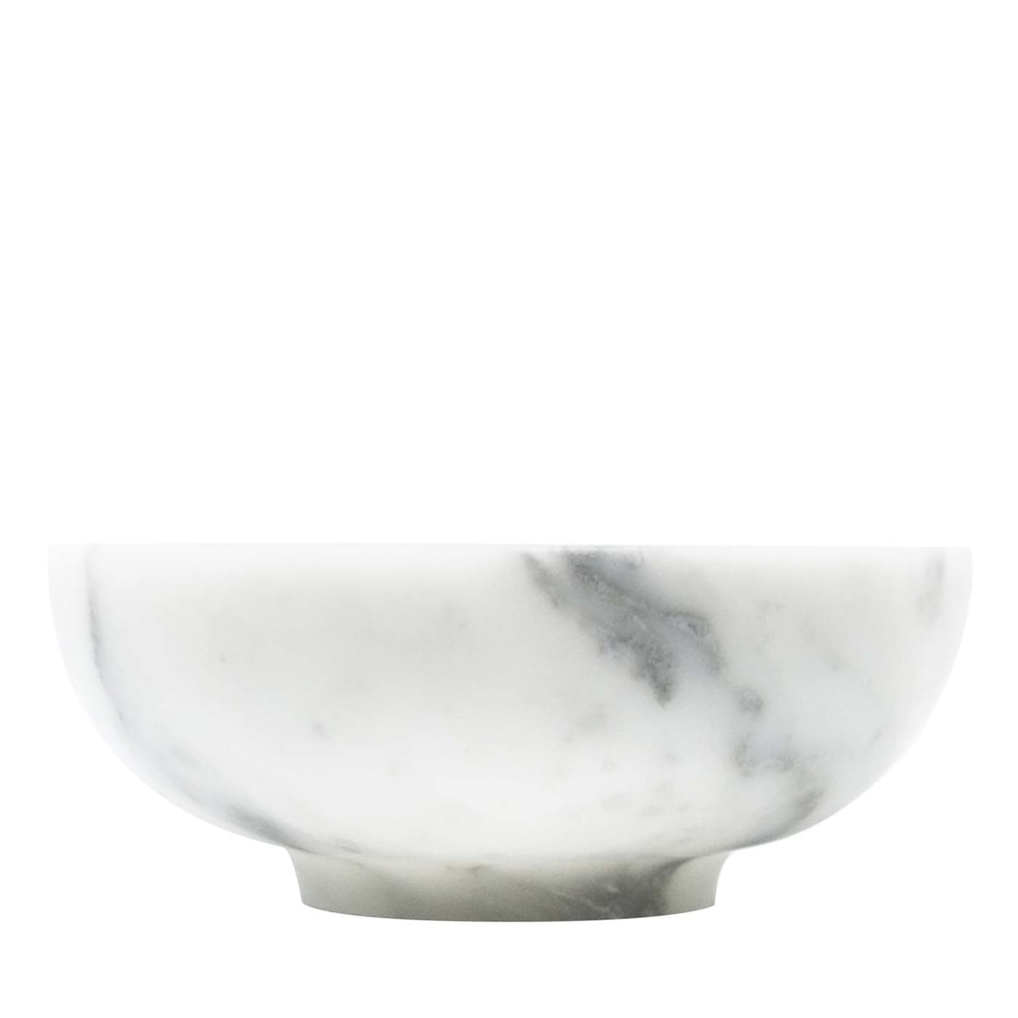 Plat à riz en marbre blanc de Carrare - Vue principale