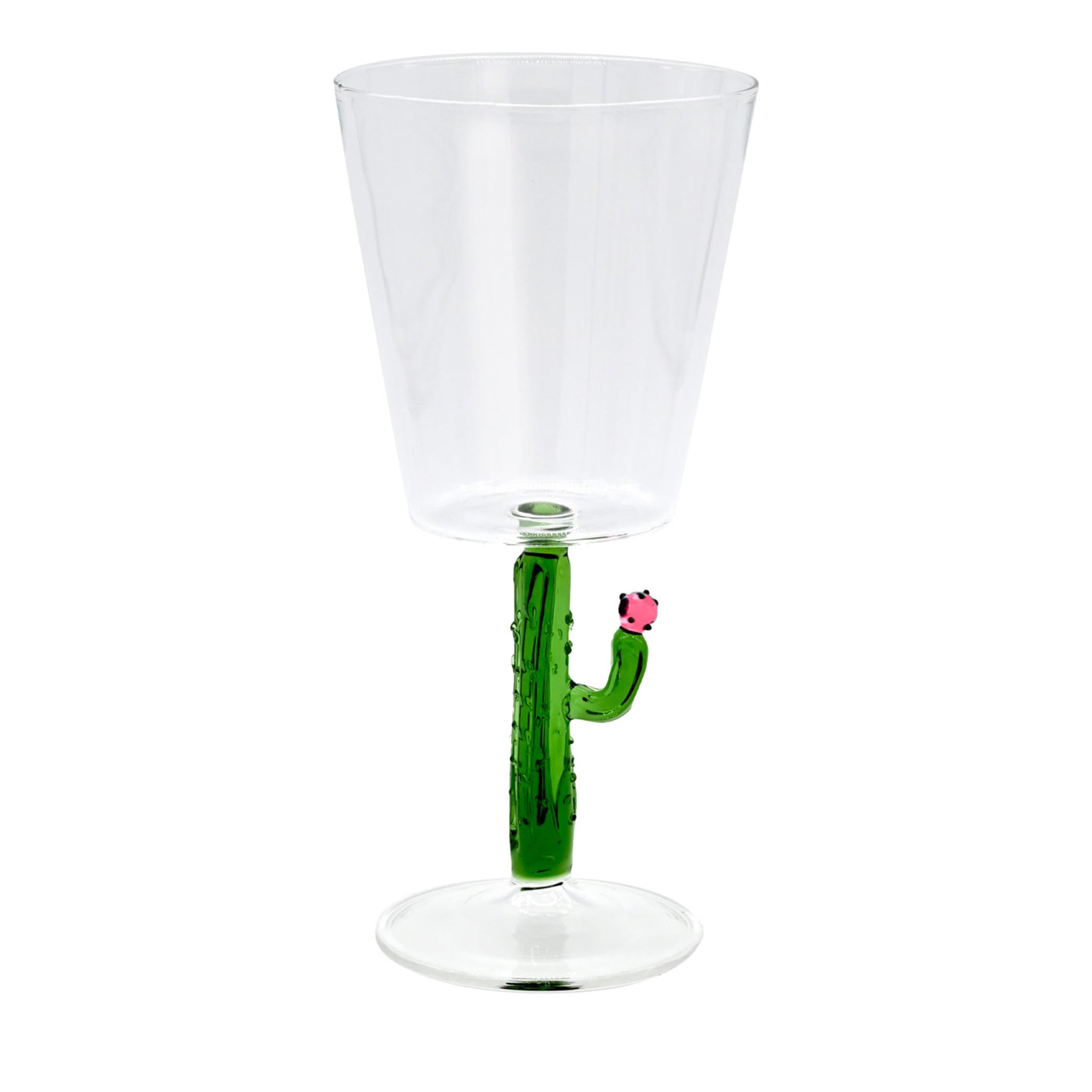 Cactus Mania Set of 4 Wine Glasses in Green - Main view