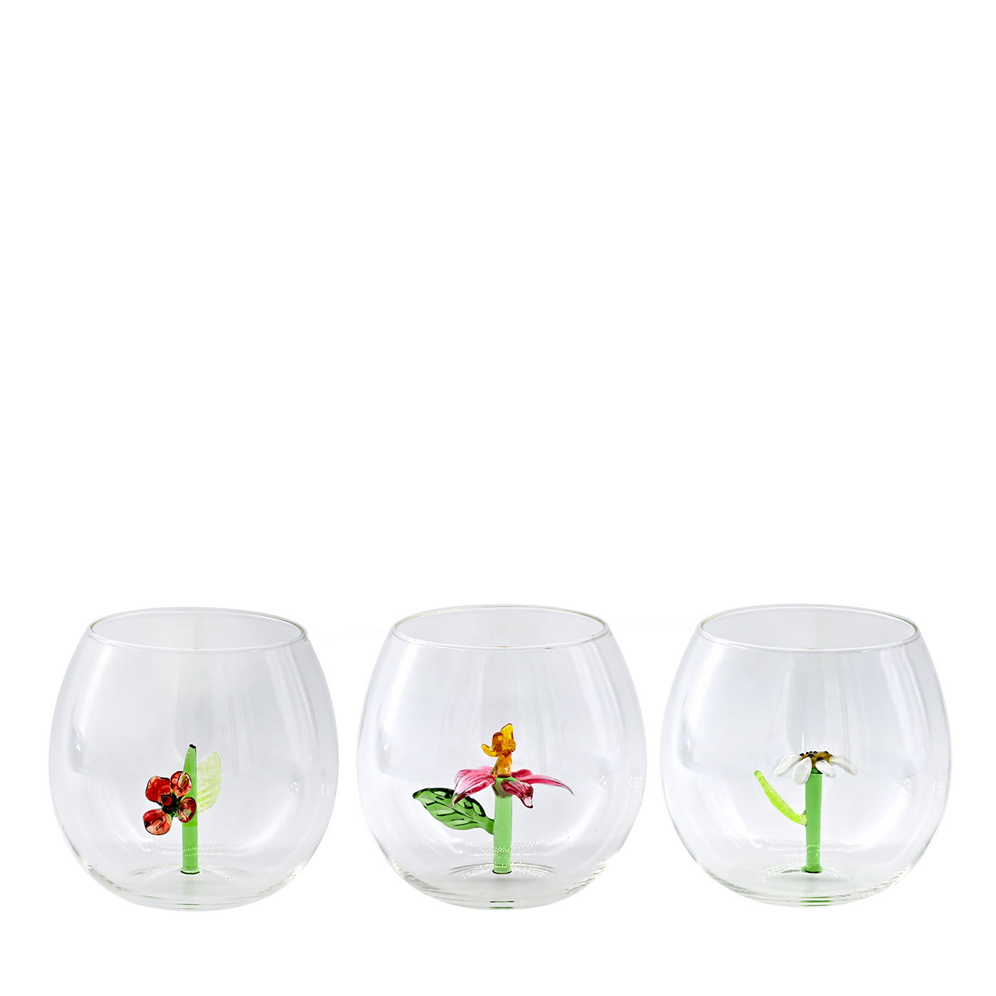 Flower Power Set of 6 Glasses - Casarialto