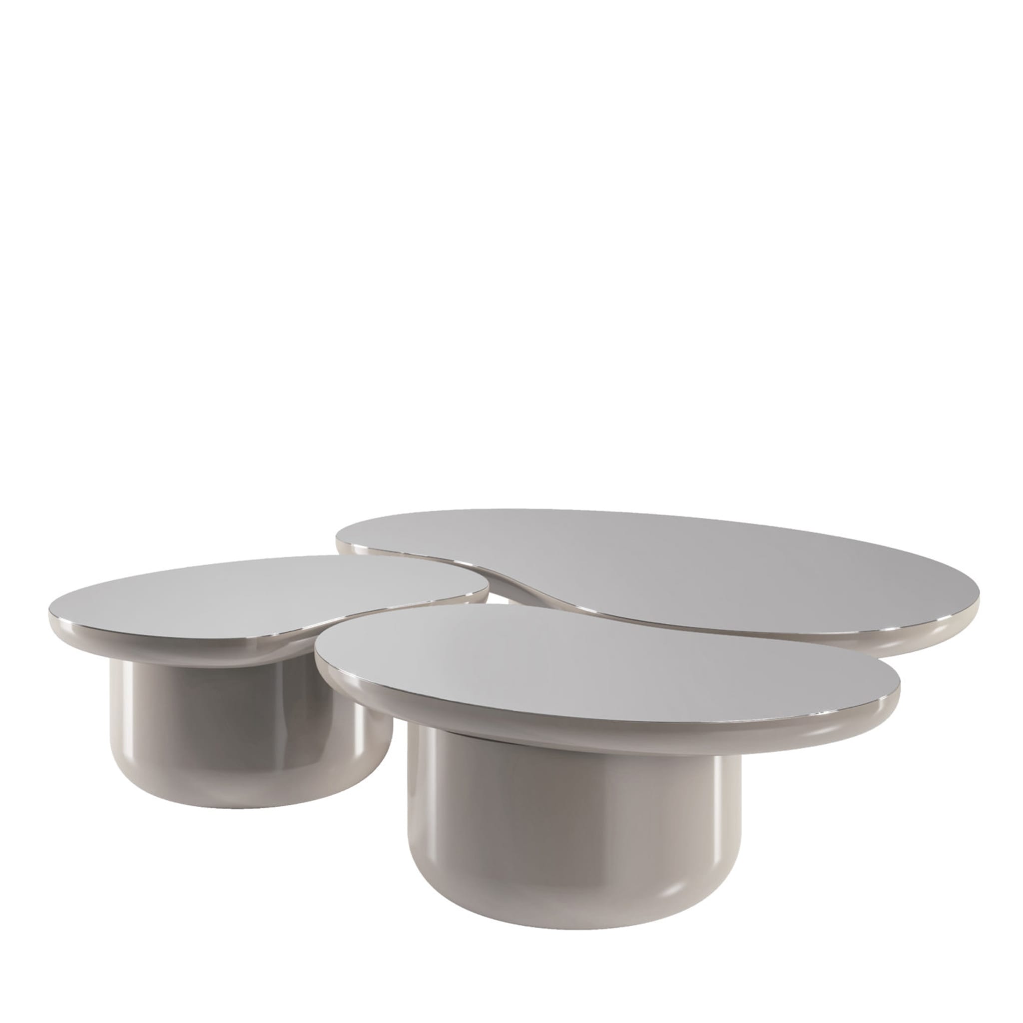 Laghi Set of 3 White Coffee Tables - Main view