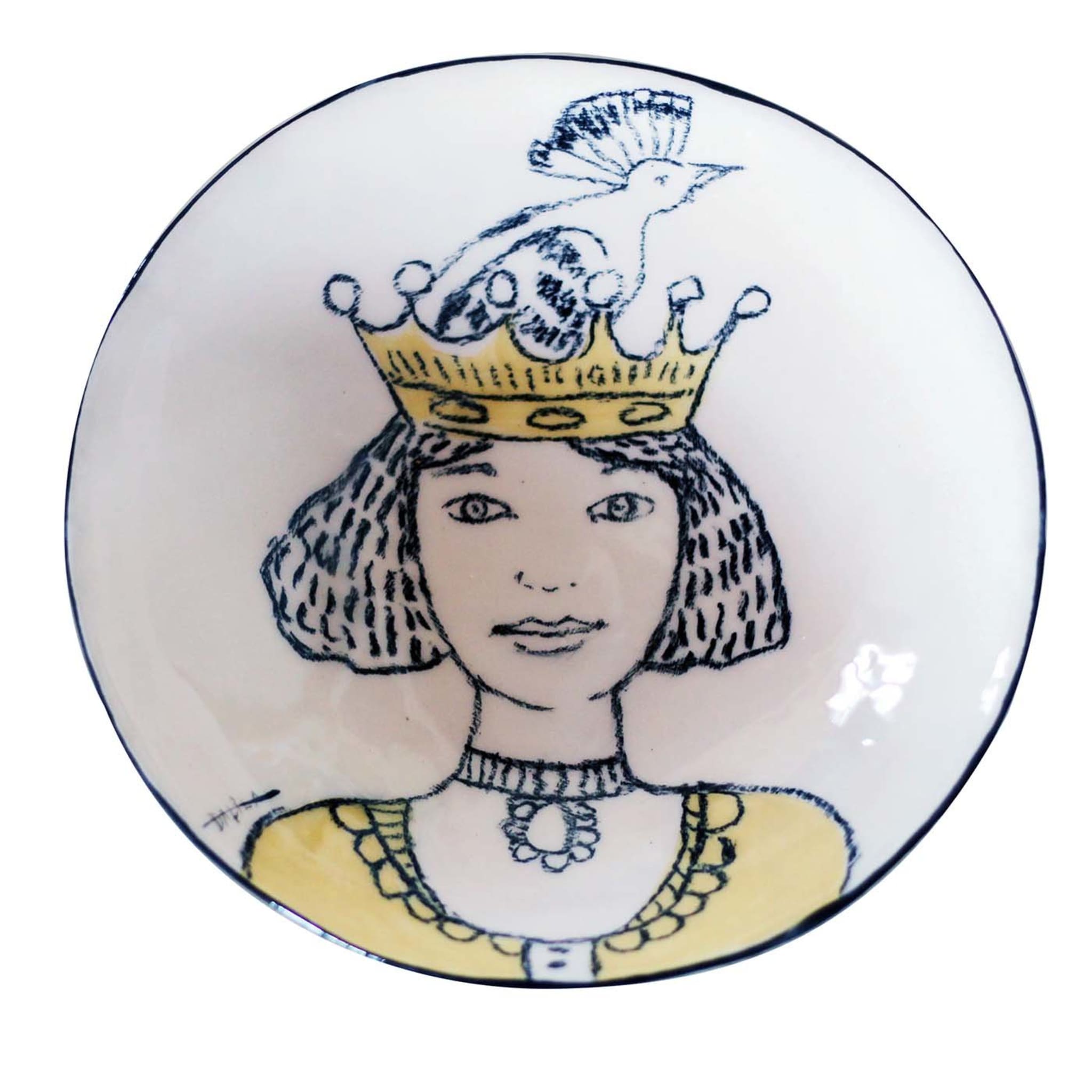 Königin mit Wiedehopf-Kuchenständer - Hauptansicht