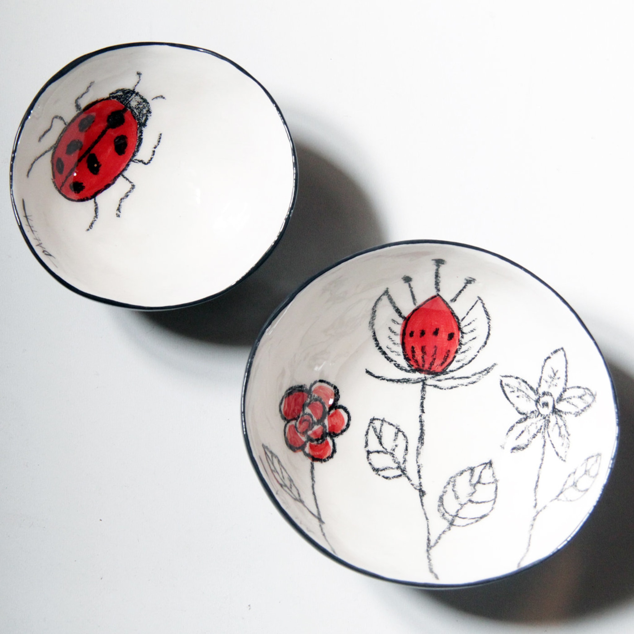 Flowers and Ladybug Bowls - Alternative view 1