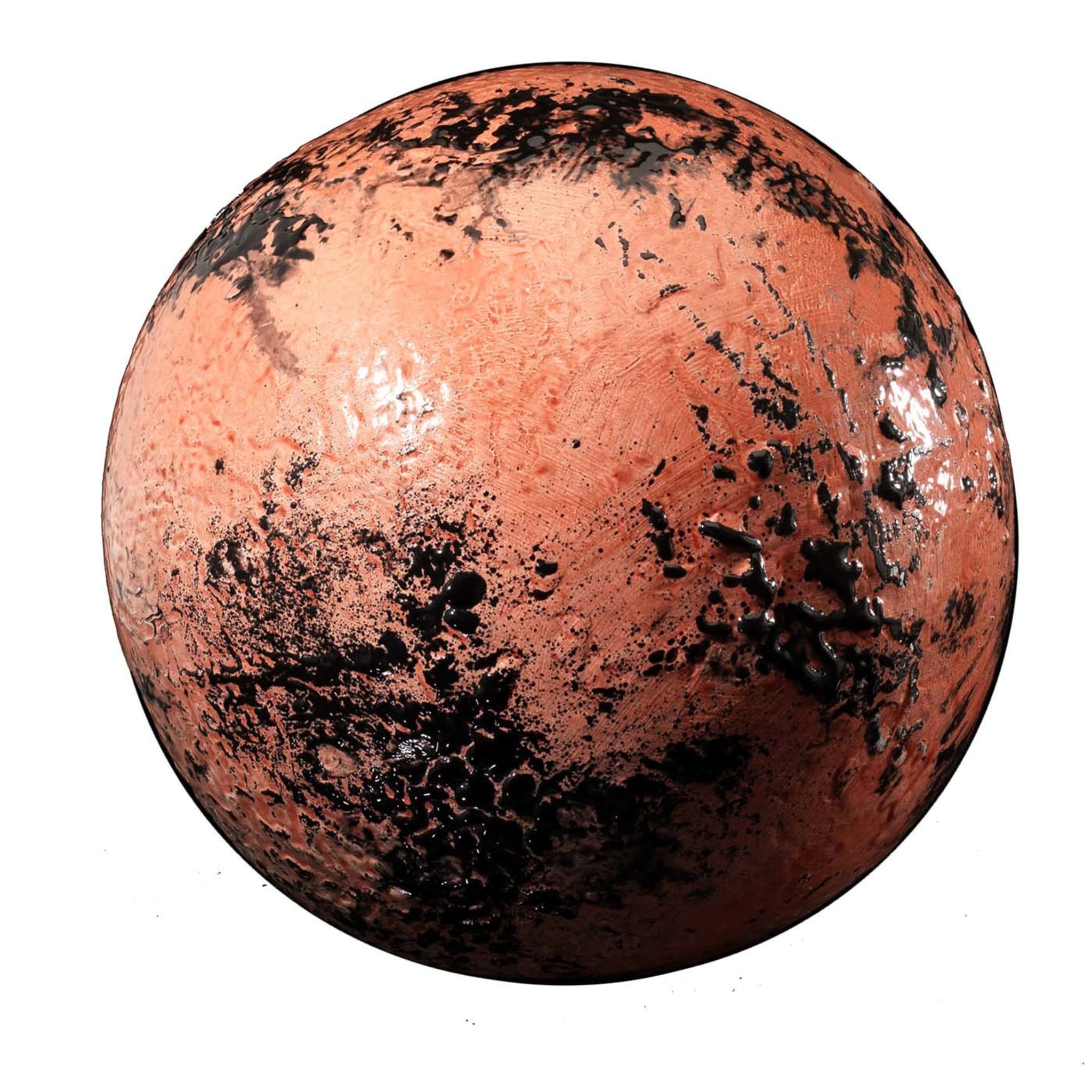 Esfera de arcilla decorativa B-Human 4.0 rosa y negra  - Vista principal