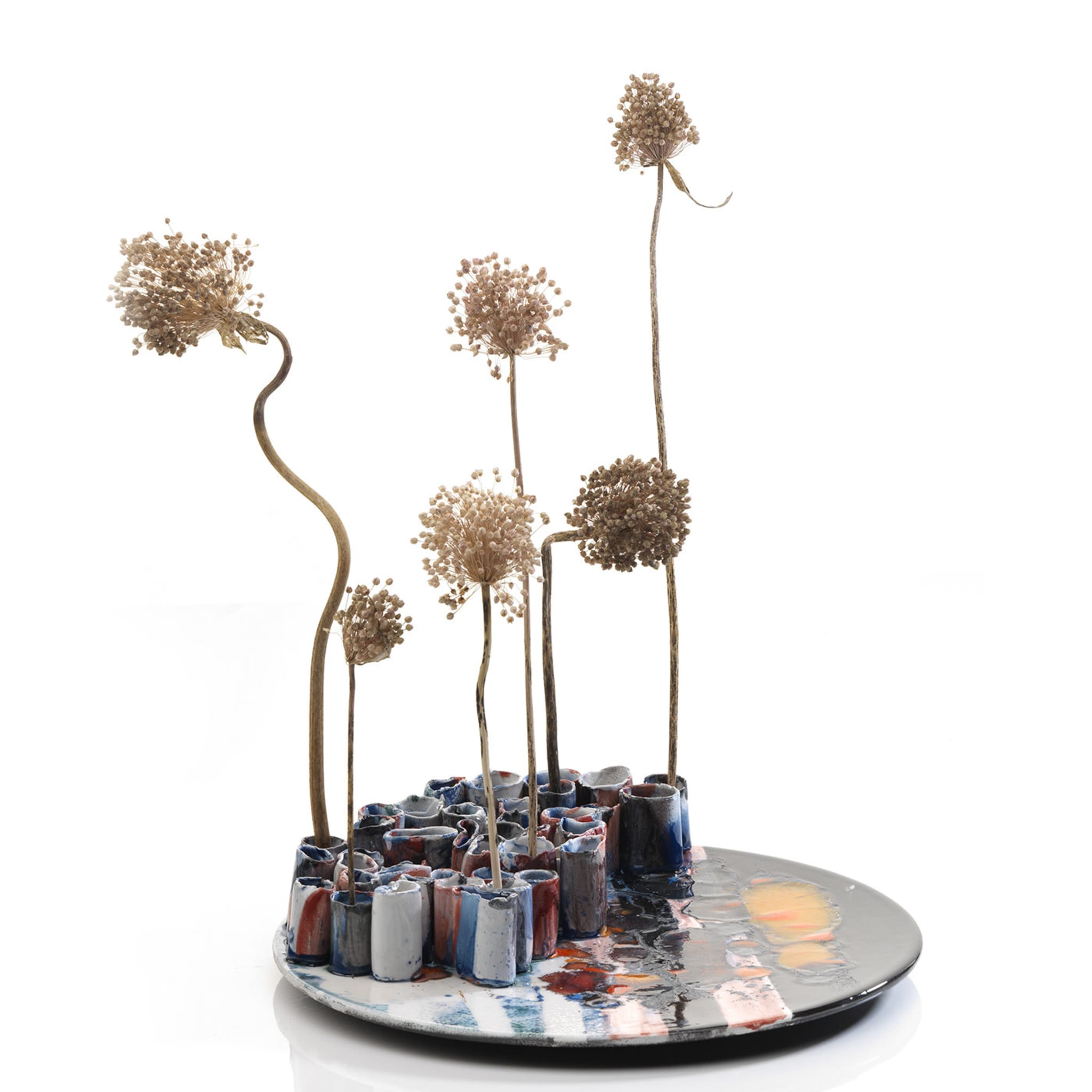Ikebana Abstraction Ceramic Decorative Flower Sculpture - Alternative view 1