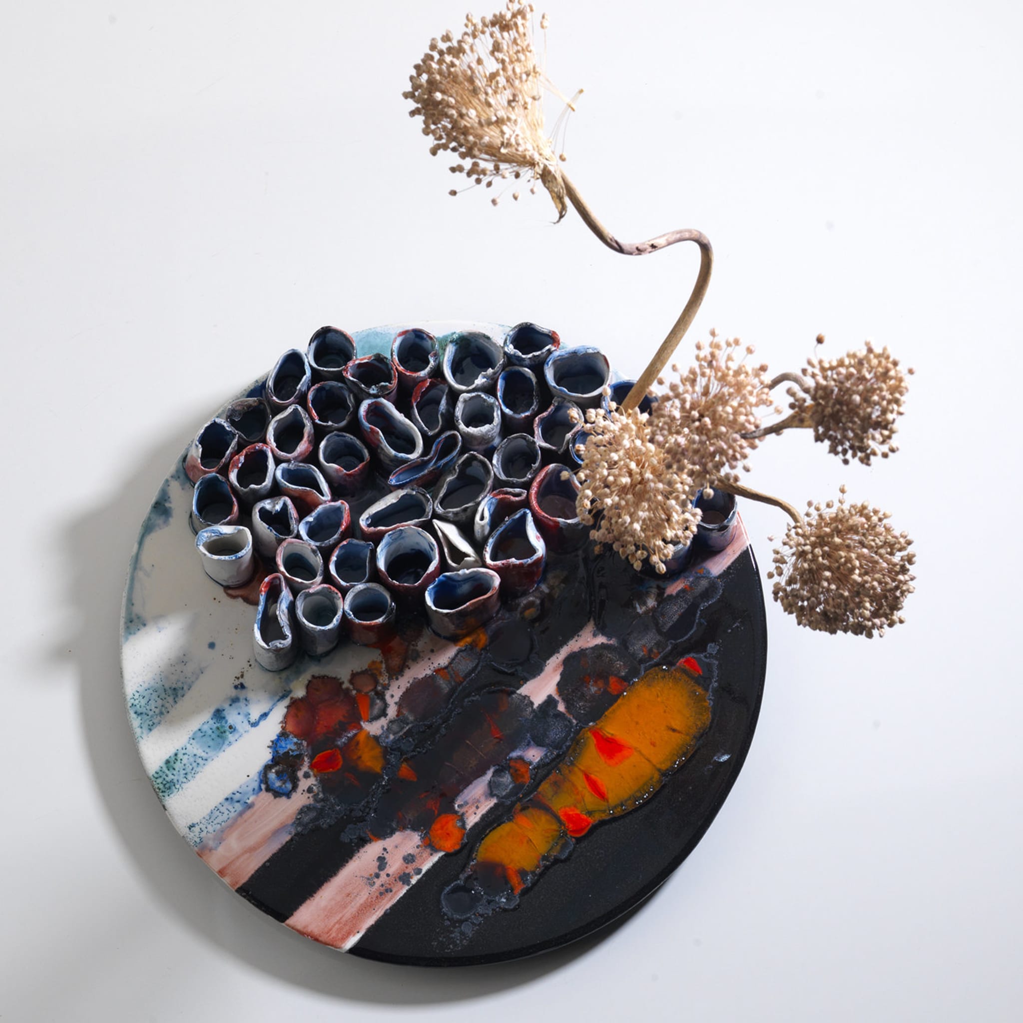 Ikebana Abstraction Ceramic Decorative Flower Sculpture - Alternative view 2