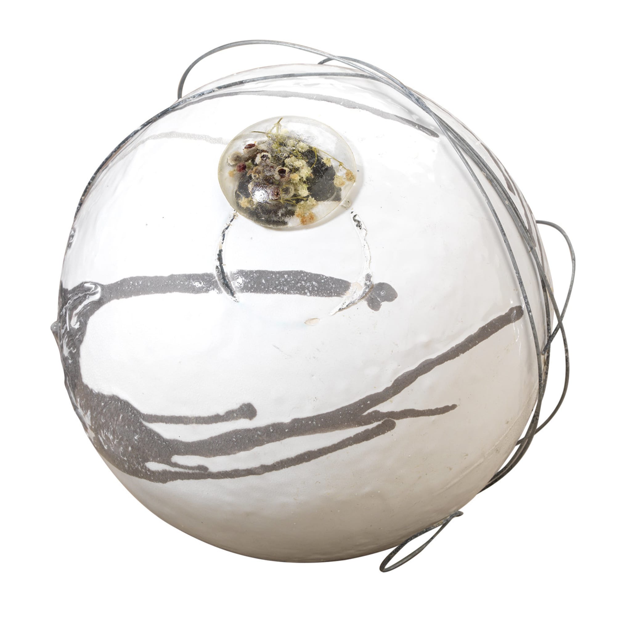 Pétalo de Flor Blanco B-Human 2.0 Esfera de Arcilla Decorativa - Vista principal