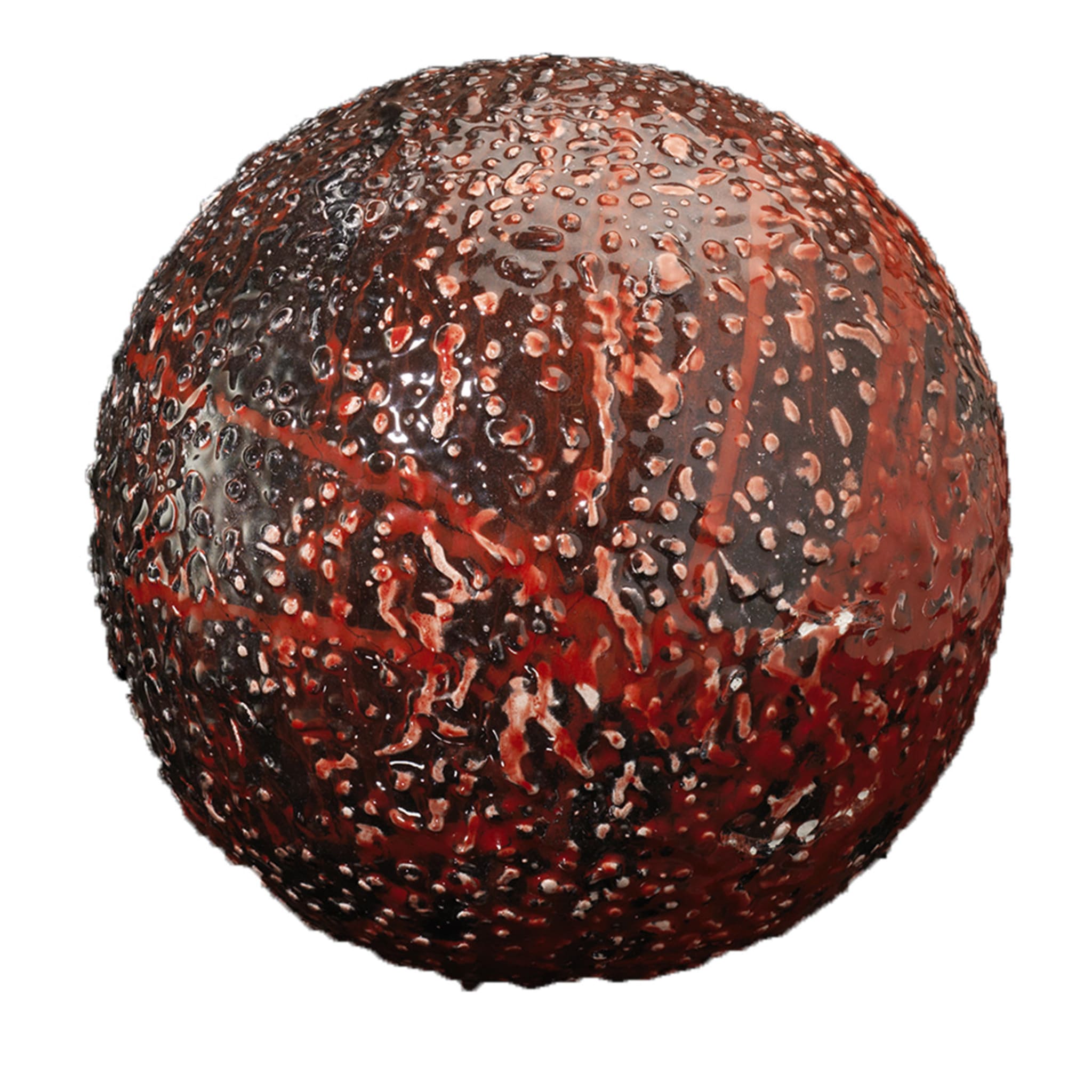 Red B-Human 8.0 Decorative Clay Sphere - Main view
